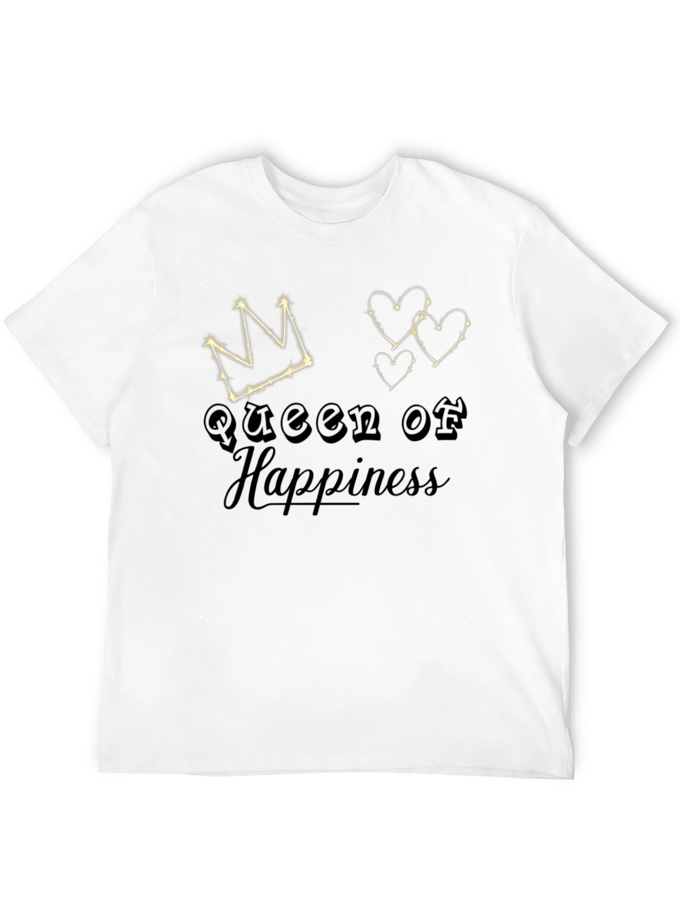 Black Queen of Happiness Black Graphic Tee view 12