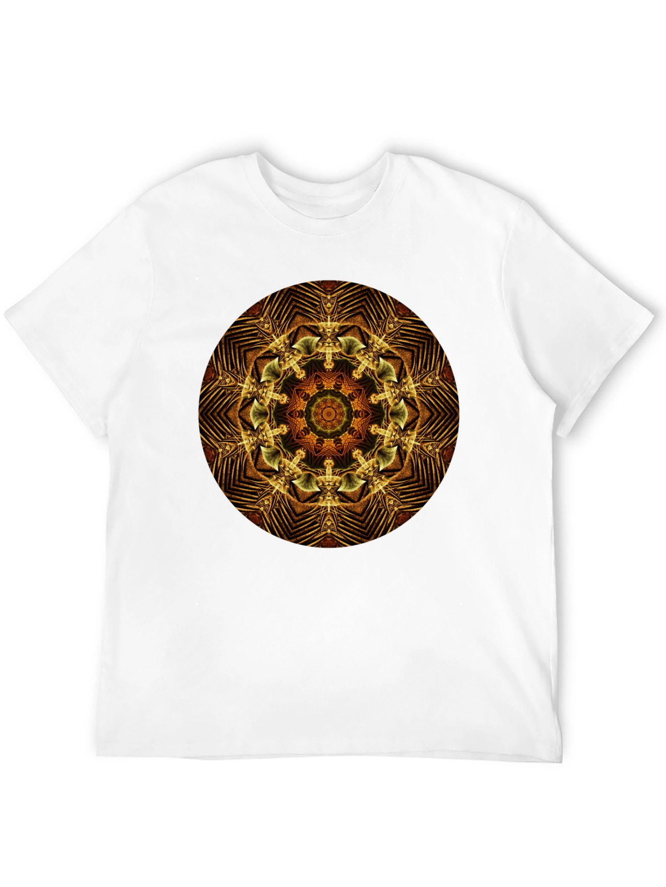 Black Geometric Mandala Graphic Tee - Black view 12