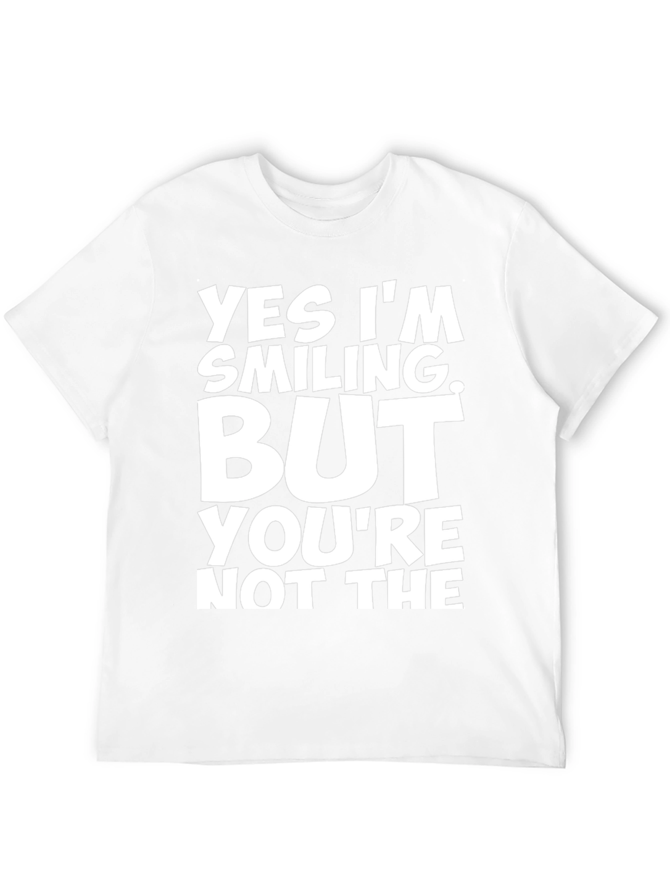 Black Funny Smiling Sarcastic Graphic T-Shirt view 12