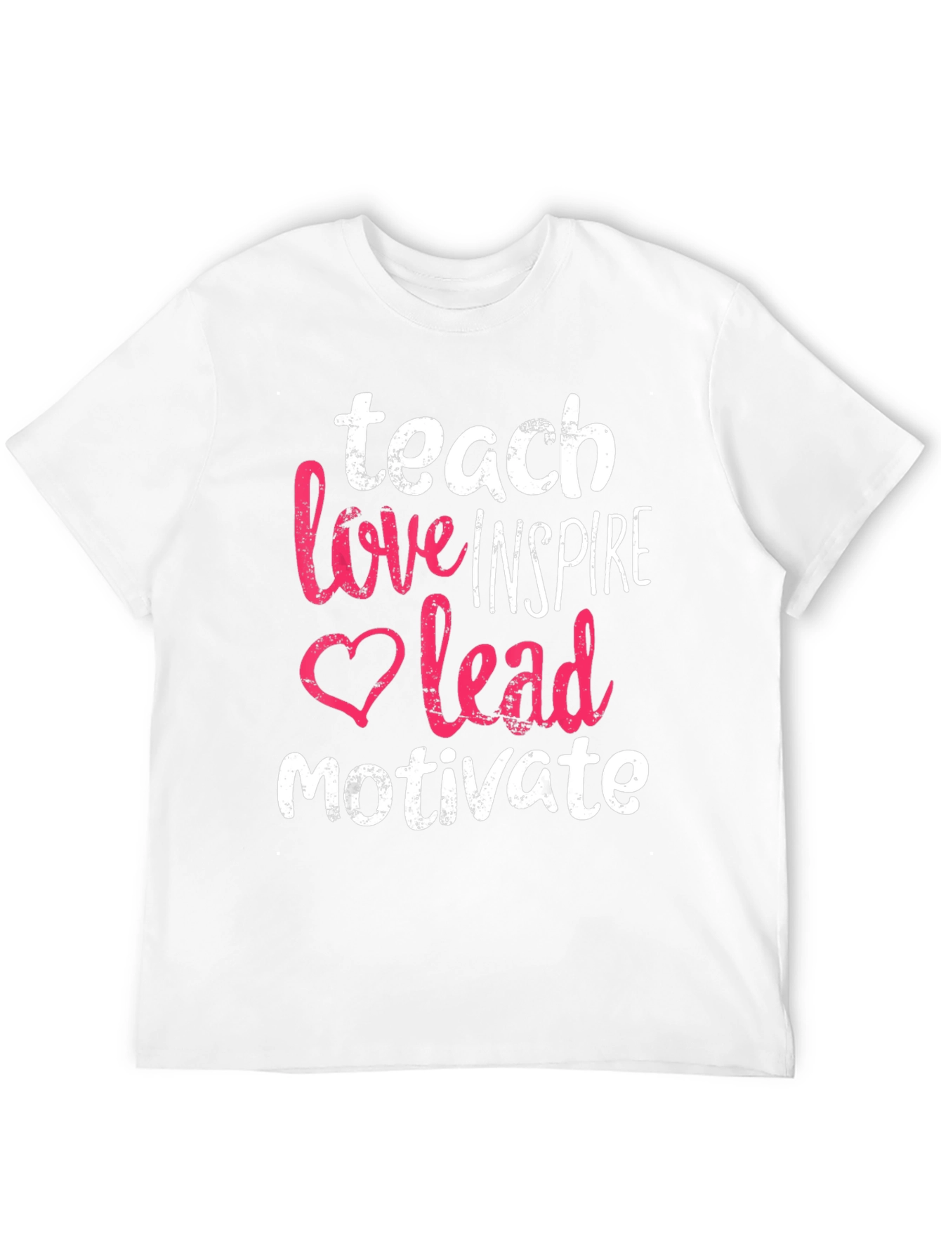 Black Teach Love Inspire Lead Motivate T-Shirt view 12
