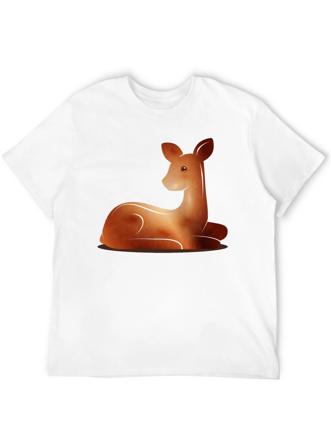 Black Deer Graphic Tee - Black Cotton Blend T-Shirt view 12