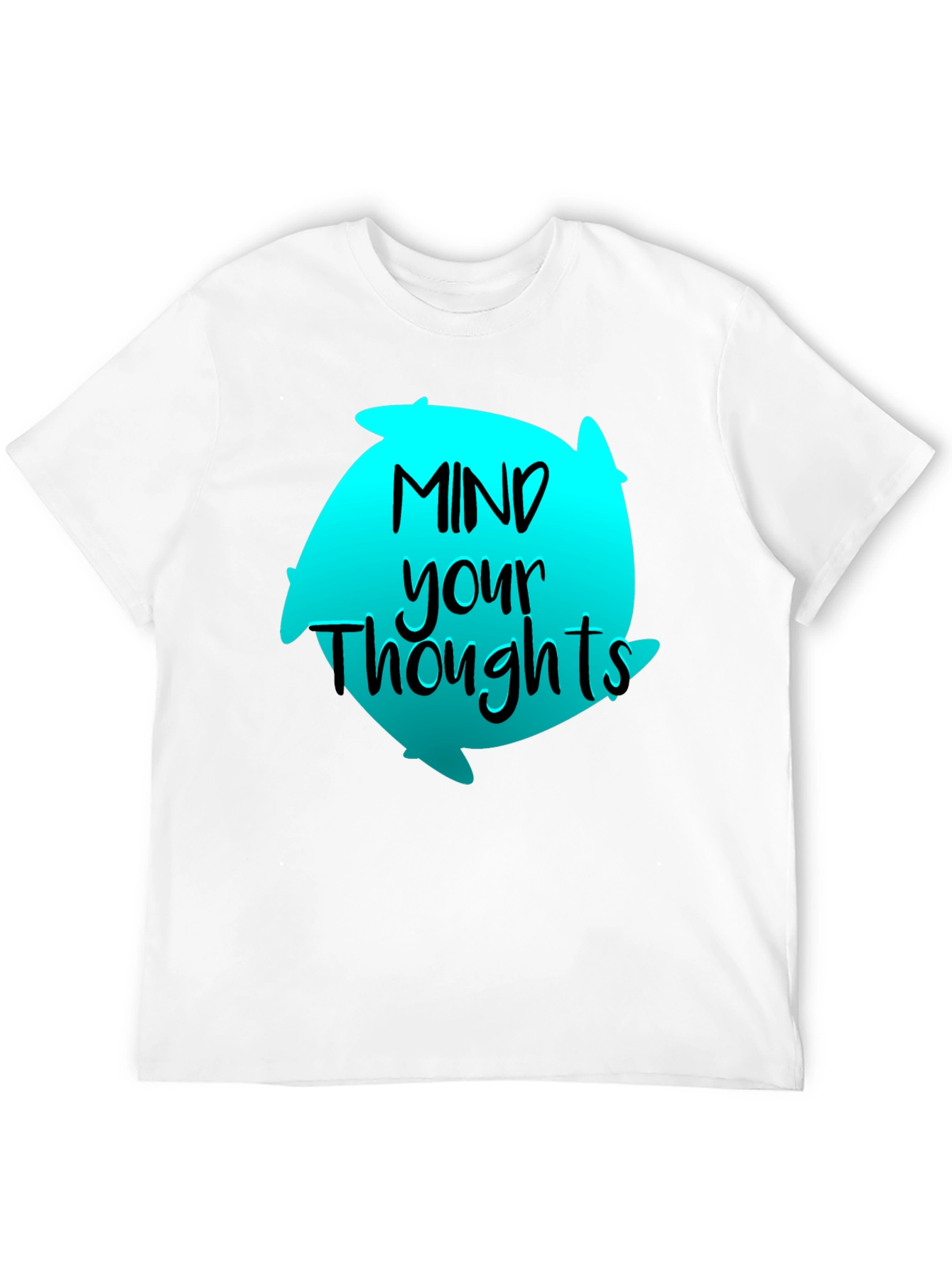 Black Mind Your Thoughts Graphic T-Shirt - Black view 12
