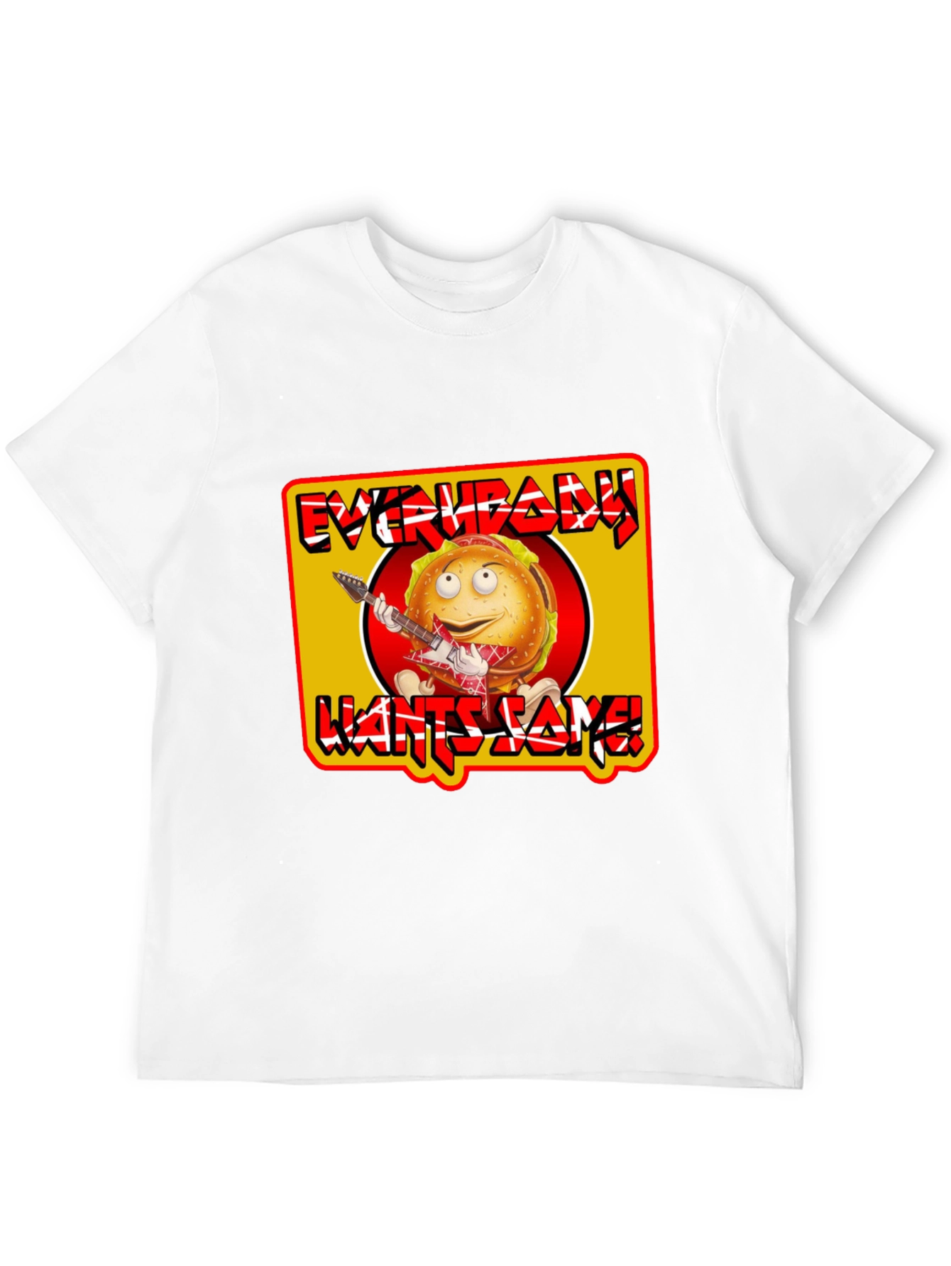 Black Everybody Wants Some Burger T-Shirt view 12