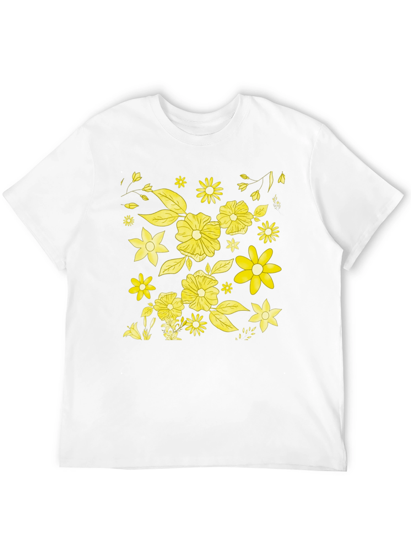Floral Print Black T-Shirt - 12