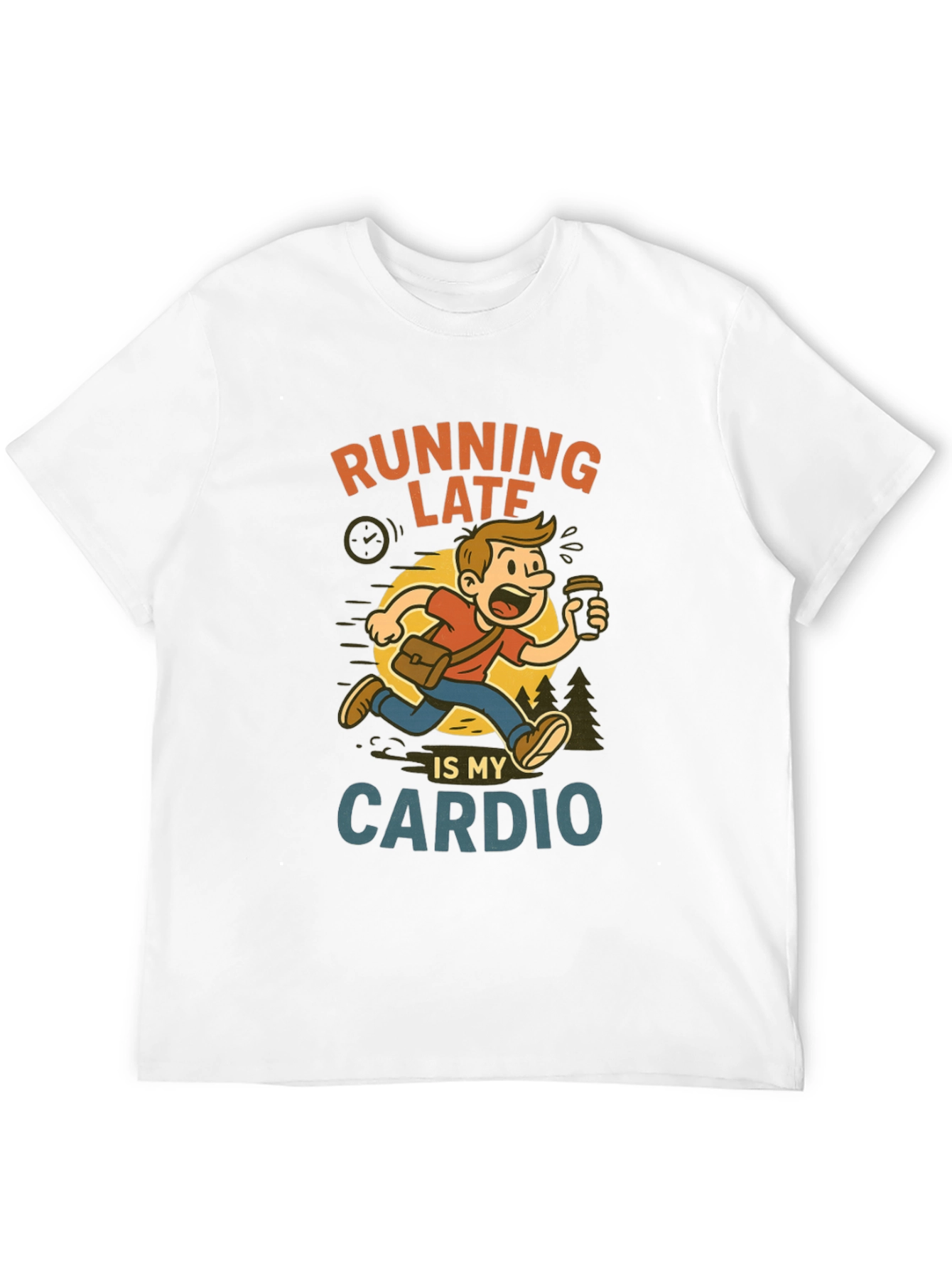 Black Running Late Cardio Graphic Tee view 12