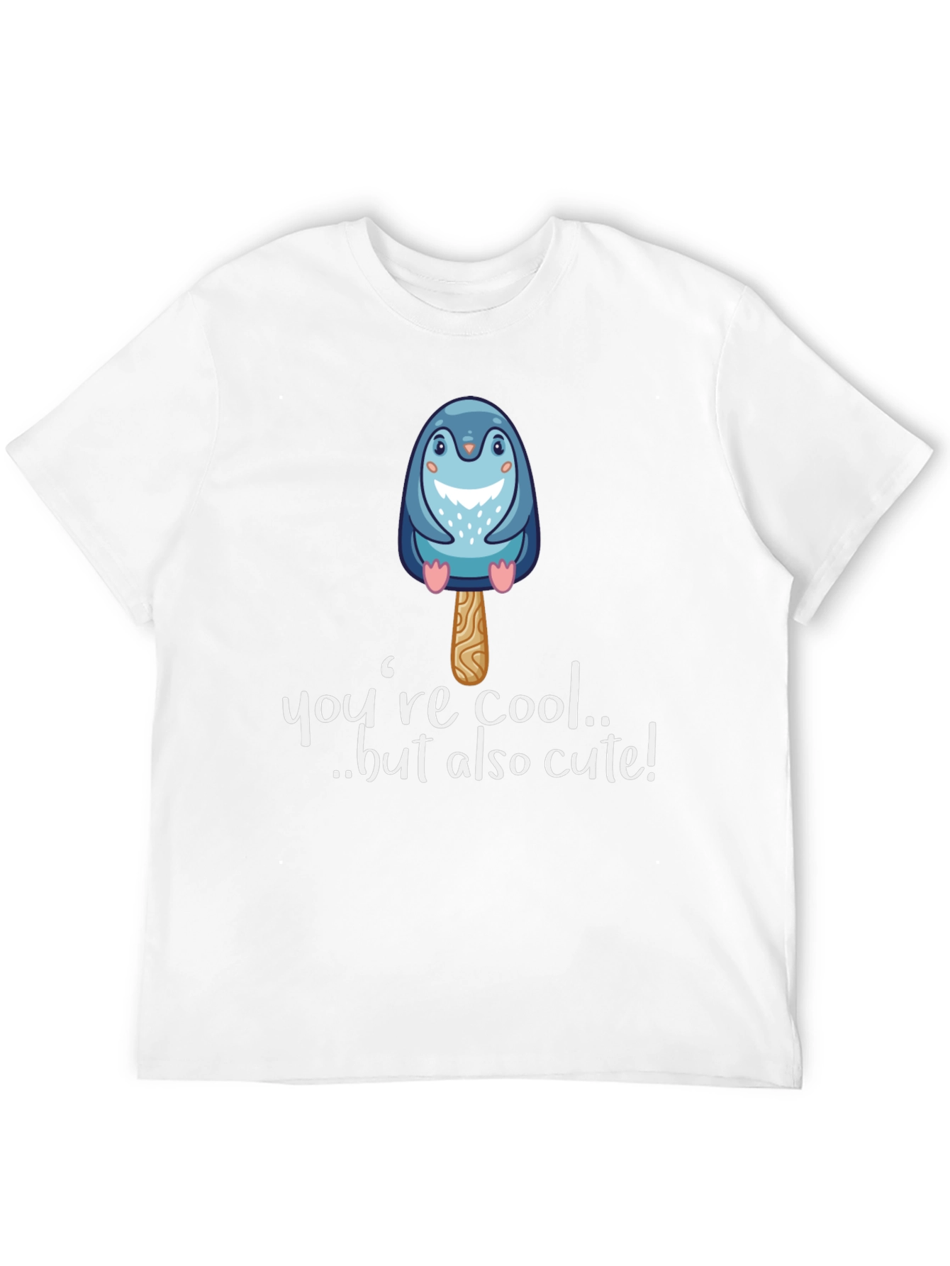 Black Cute Penguin Popsicle Graphic Black T-Shirt view 12