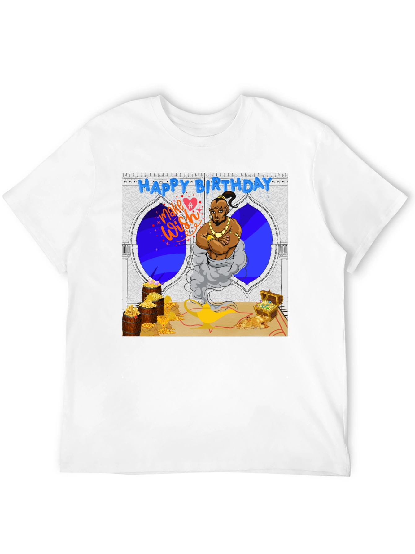 Black Genie Birthday T-Shirt: Make a Wish! view 12