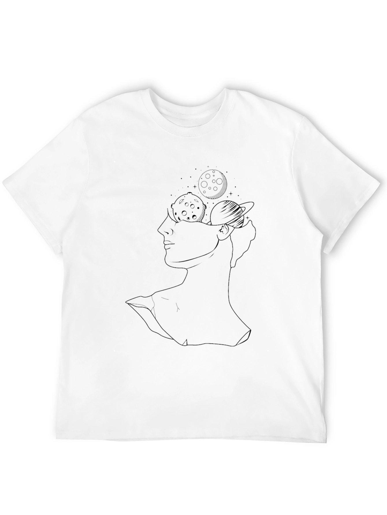 Black Cosmic Mind T-Shirt - Black Graphic Tee view 12