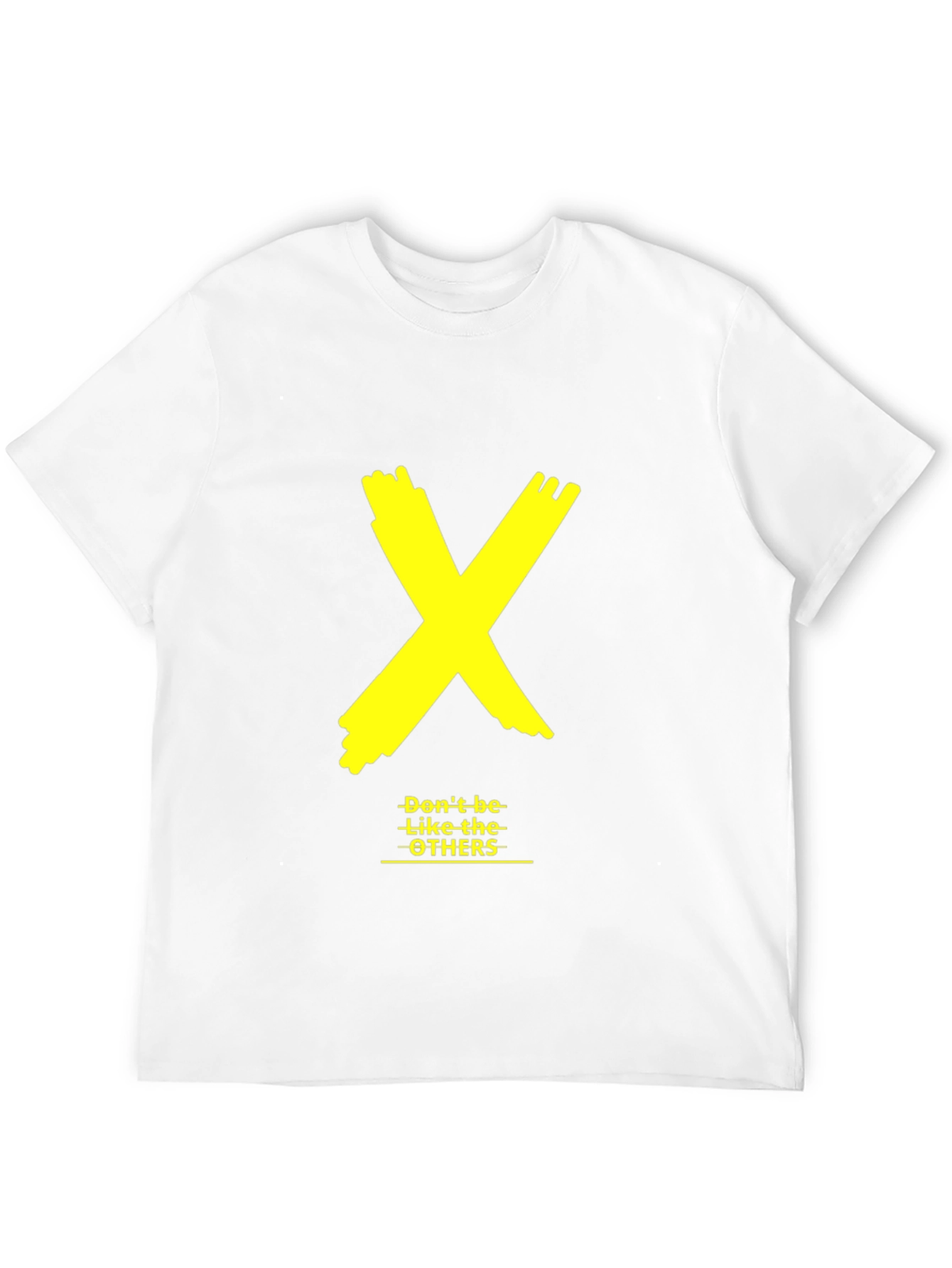 Black Bold Yellow X Graphic Black Tee - "Don't be like the OTHERS" view 12