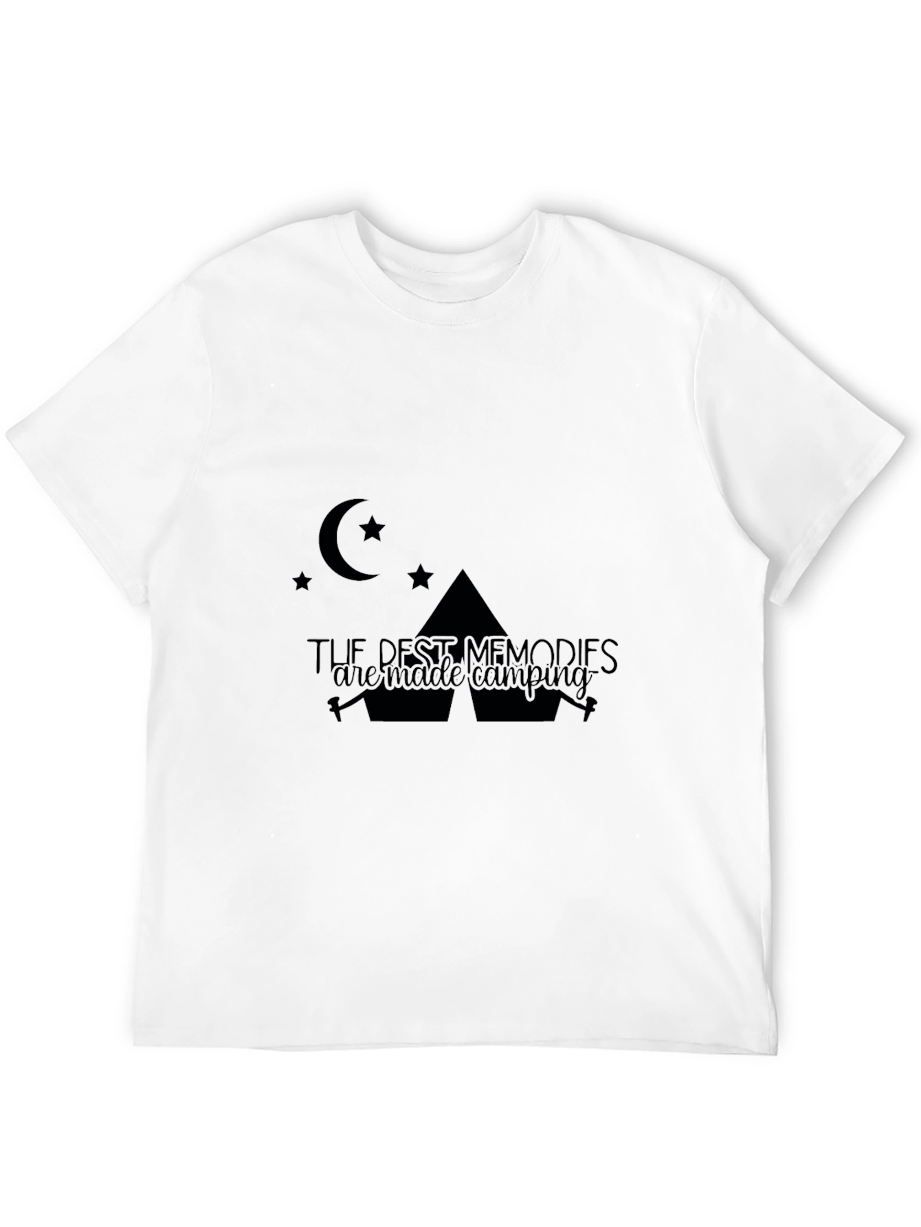 Black Camping Memories T-Shirt - Black view 12