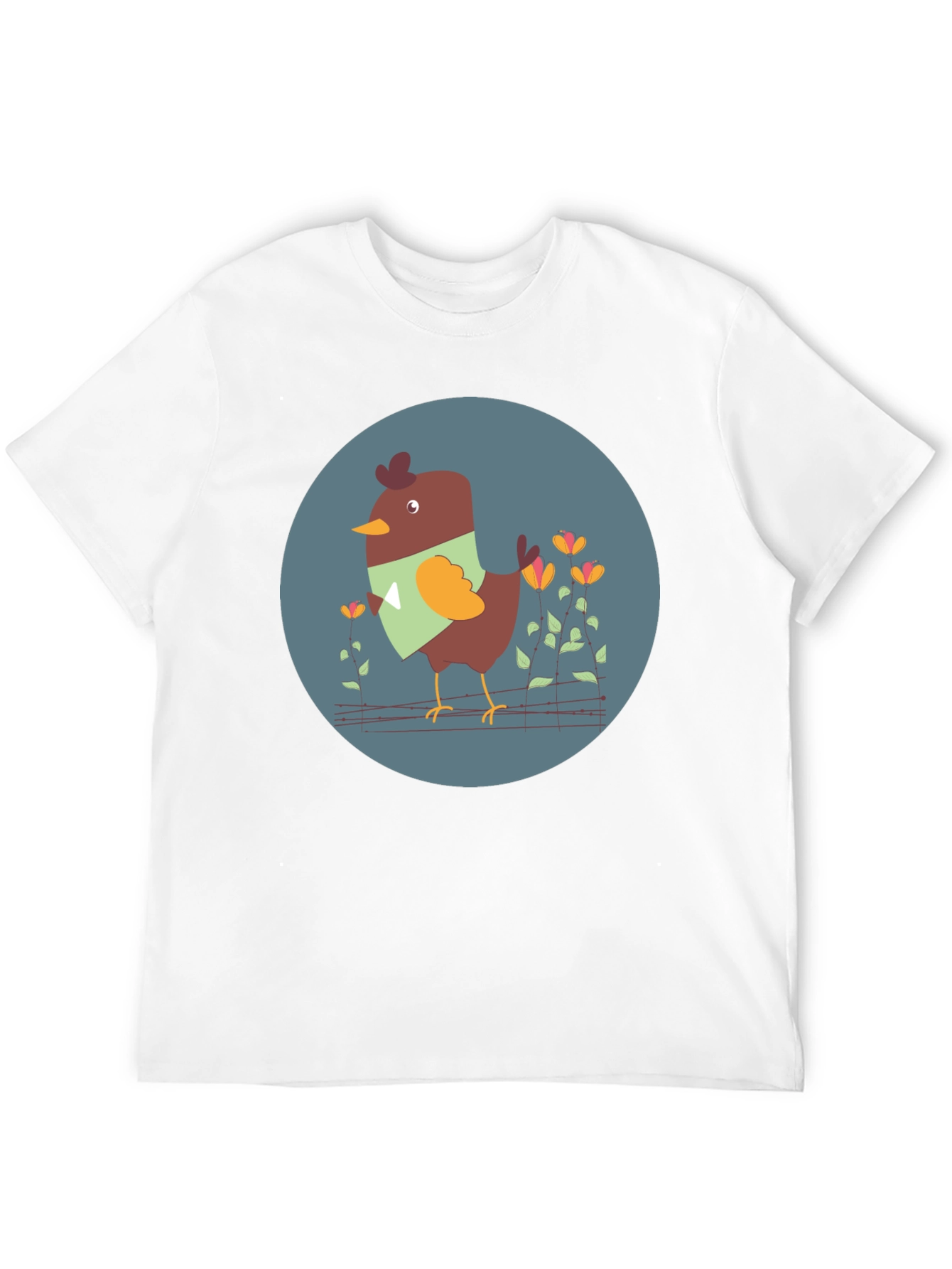 Black Cute Bird Graphic Tee - Unisex Black T-Shirt view 12