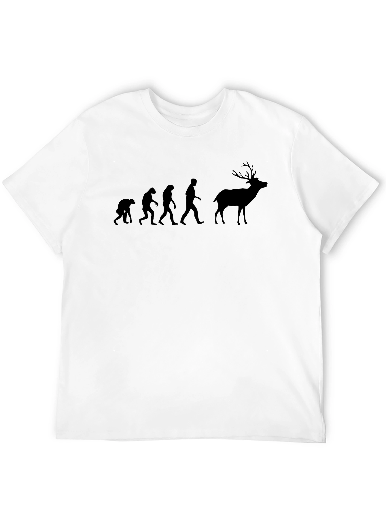 Black Evolution to Deer Black T-Shirt view 12