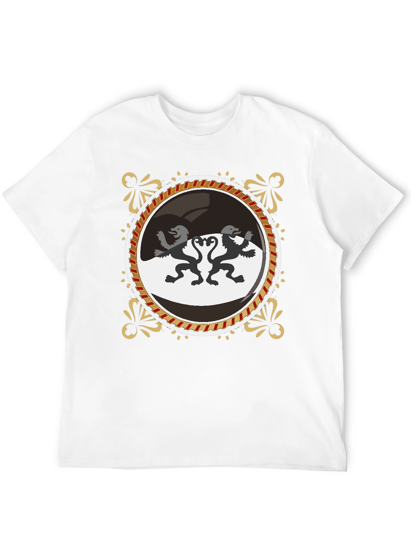 Black Lion Crest Graphic Black Tee view 12