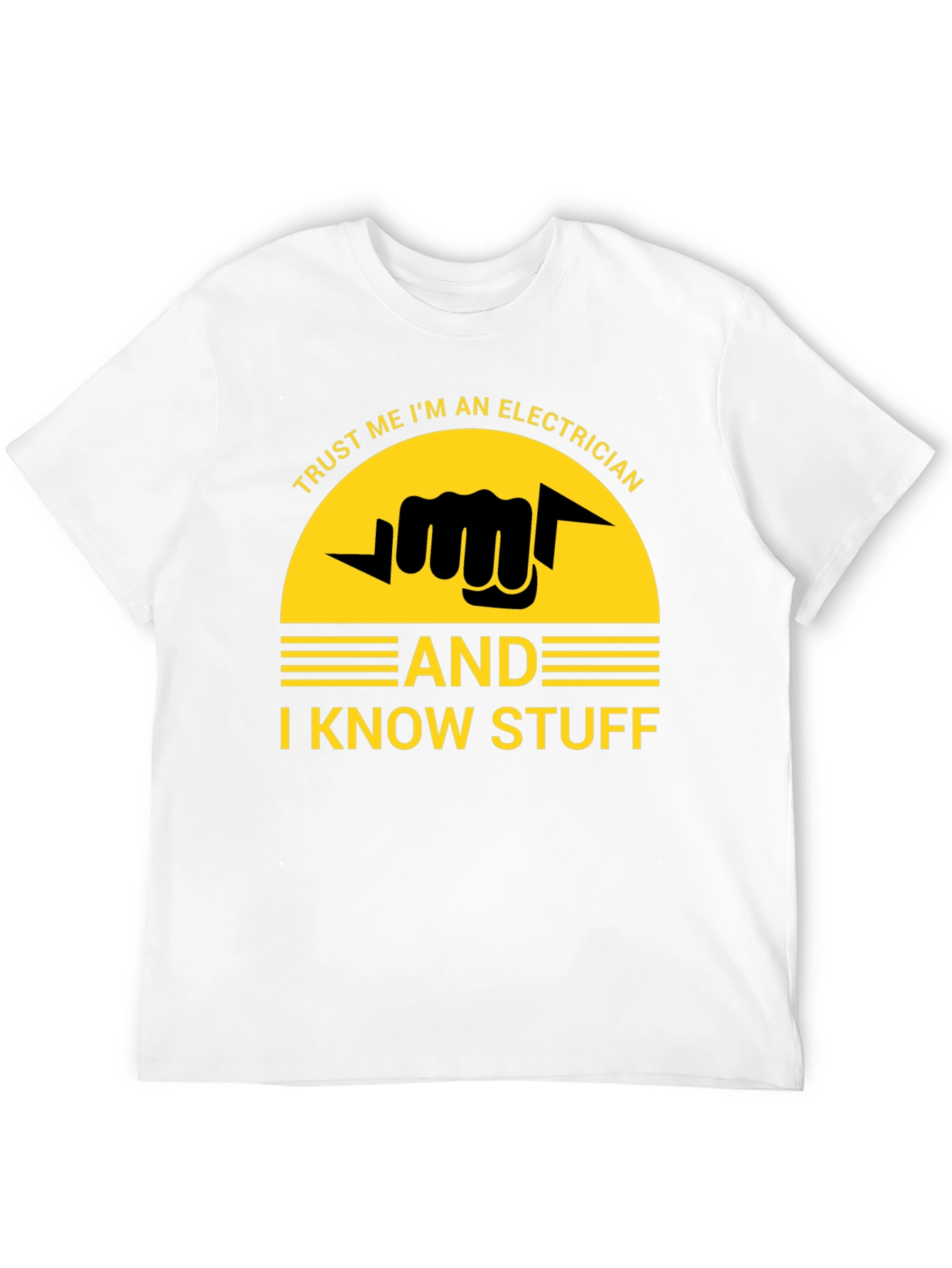 Black Trust Me I'm an Electrician T-Shirt view 12