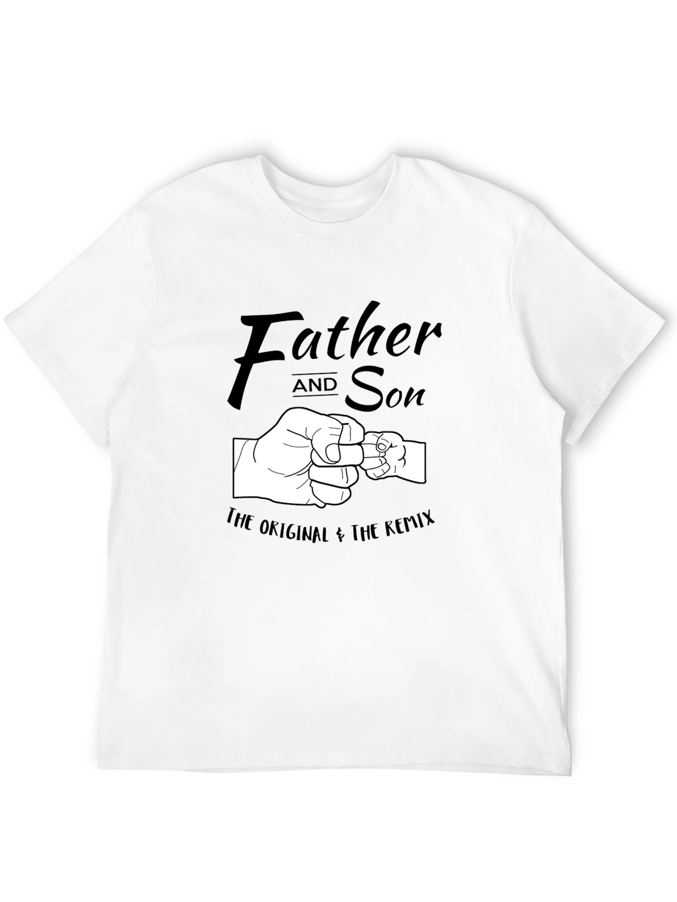 Black Father and Son Matching Fist Bump T-Shirt view 12