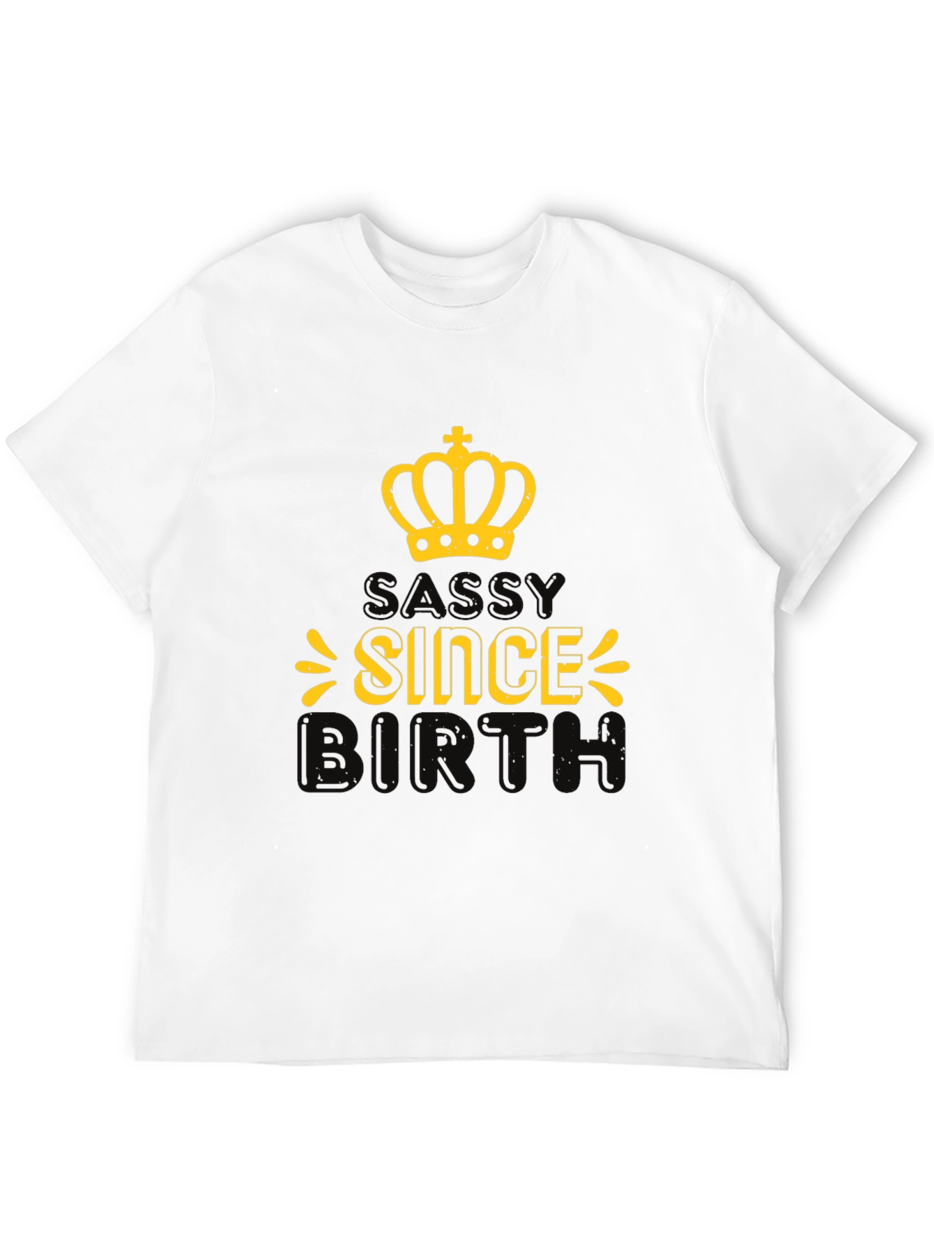Black Sassy Since Birth Black Graphic Tee view 12