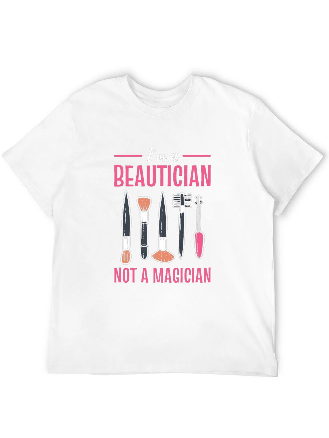 Black Beautician T-Shirt - "Not a Magician" Funny Graphic Tee view 12