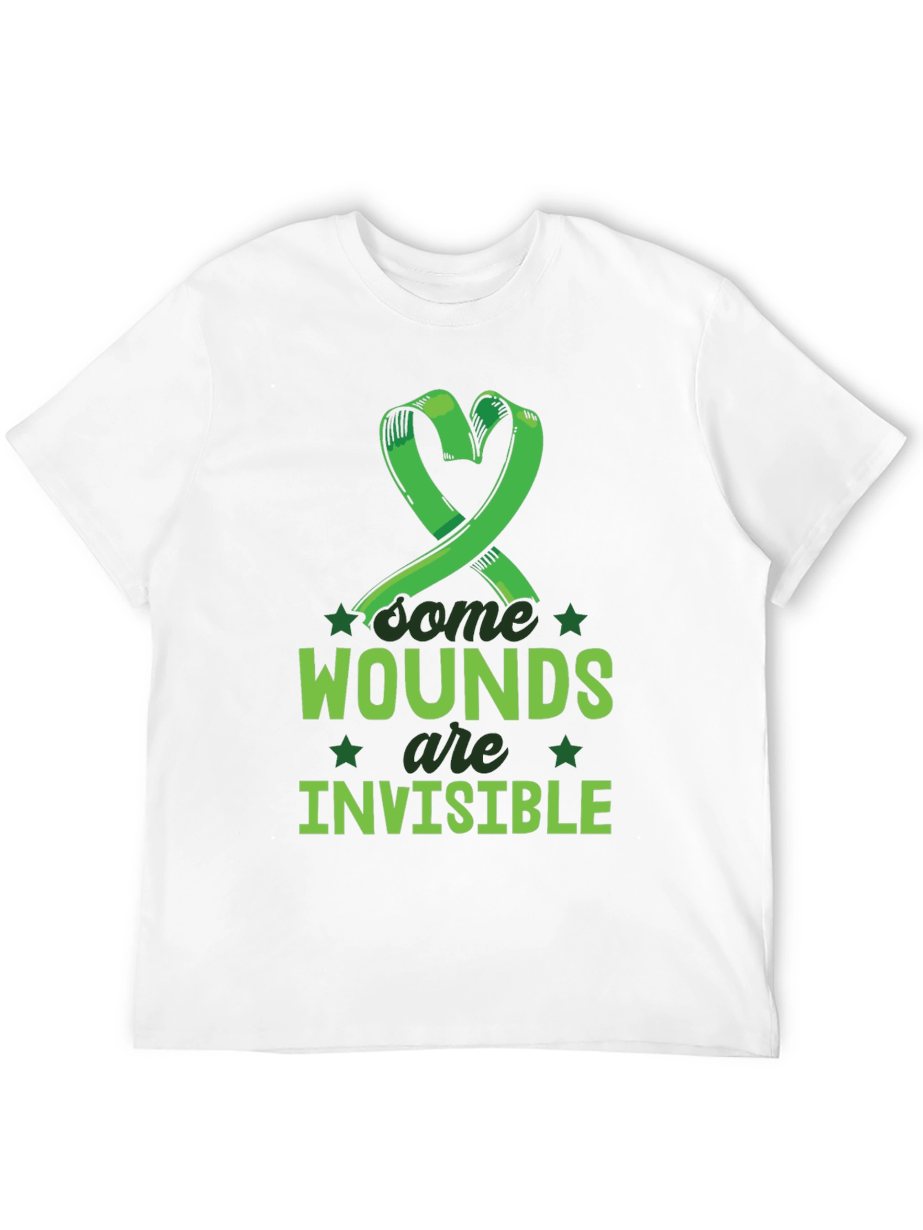 Black Invisible Wounds Awareness Tee view 12