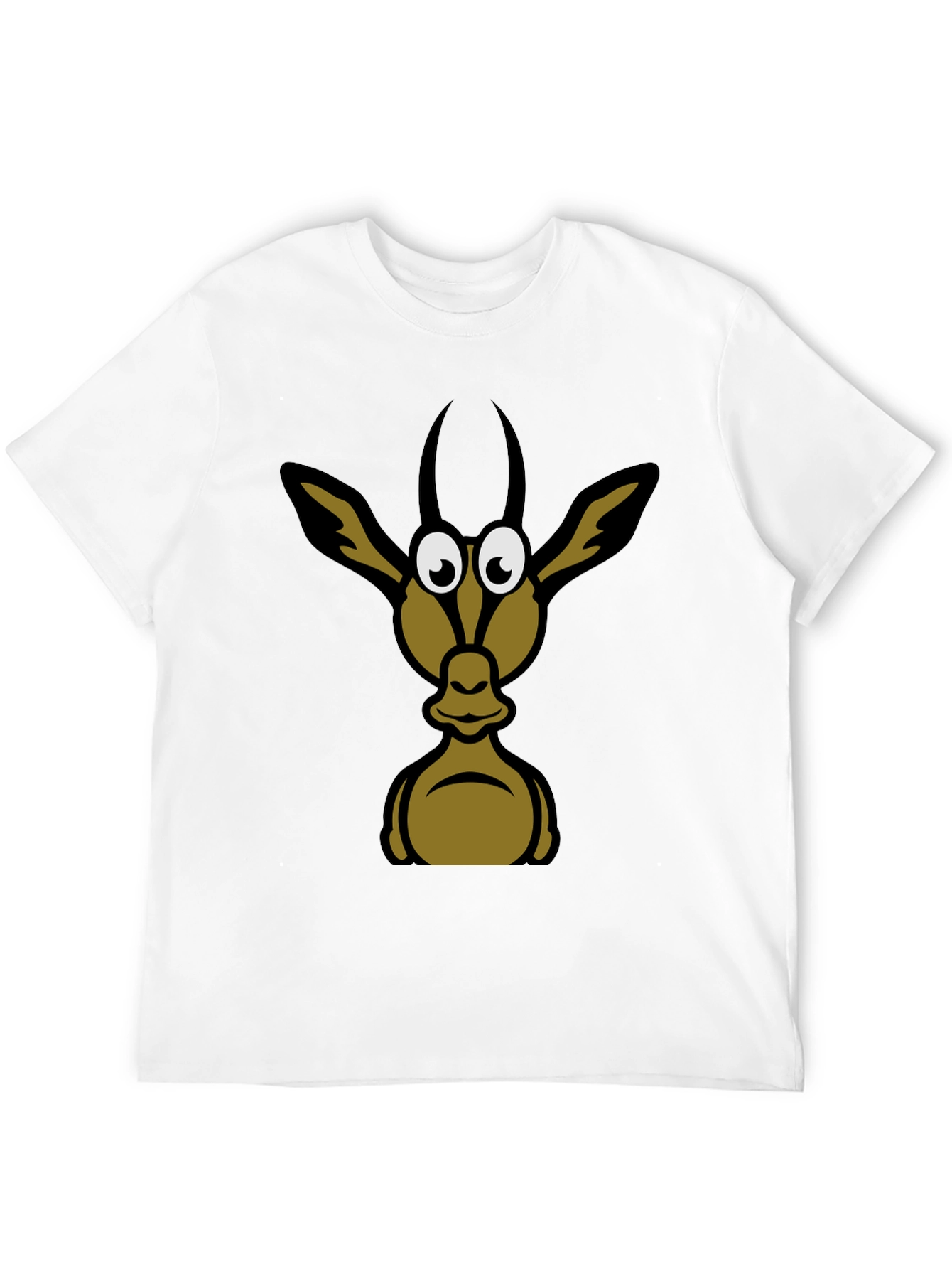 Black Funny Animal Graphic Tee - Black Cotton T-Shirt view 12