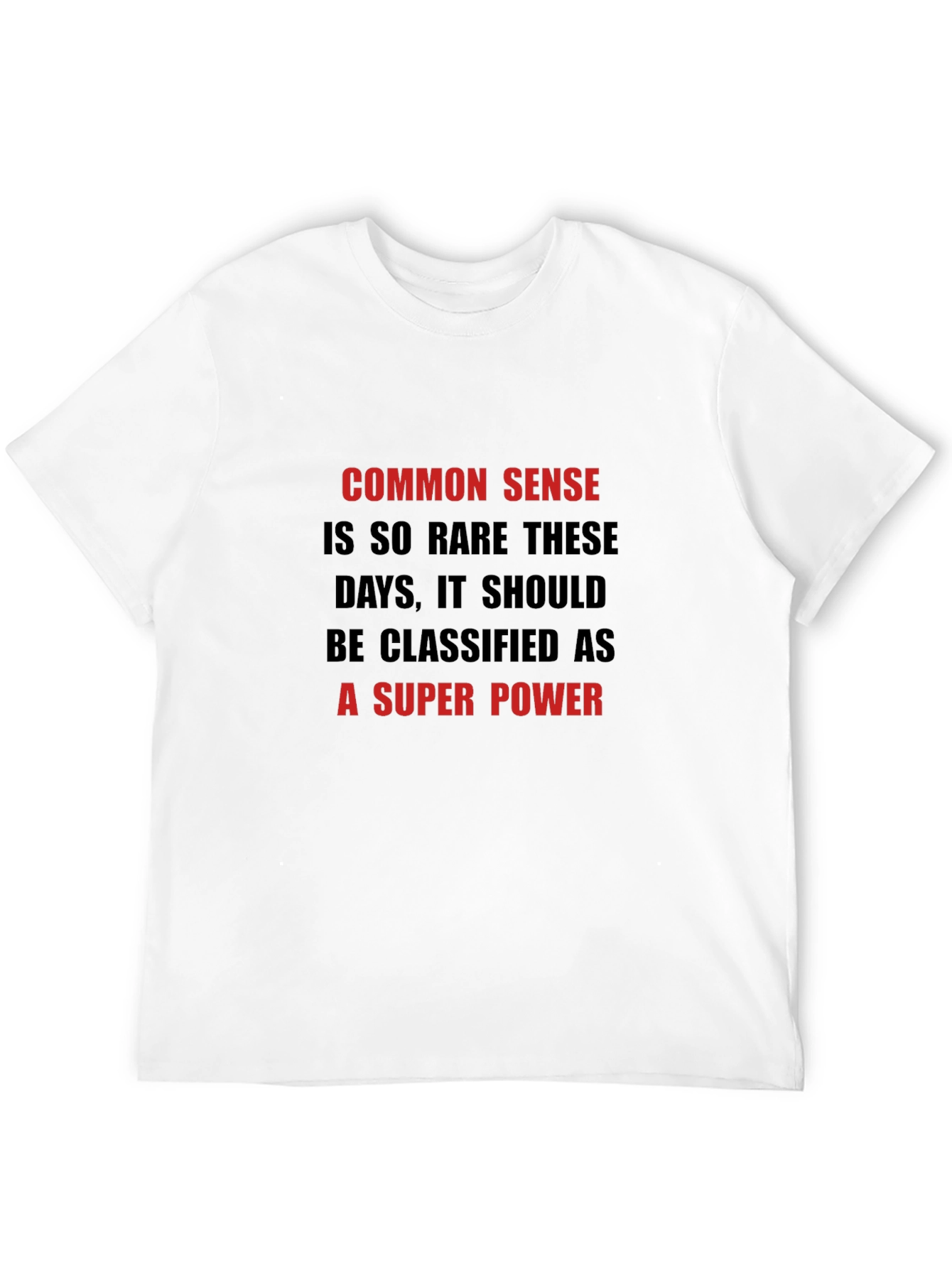 Black Common Sense Super Power Graphic T-Shirt view 12
