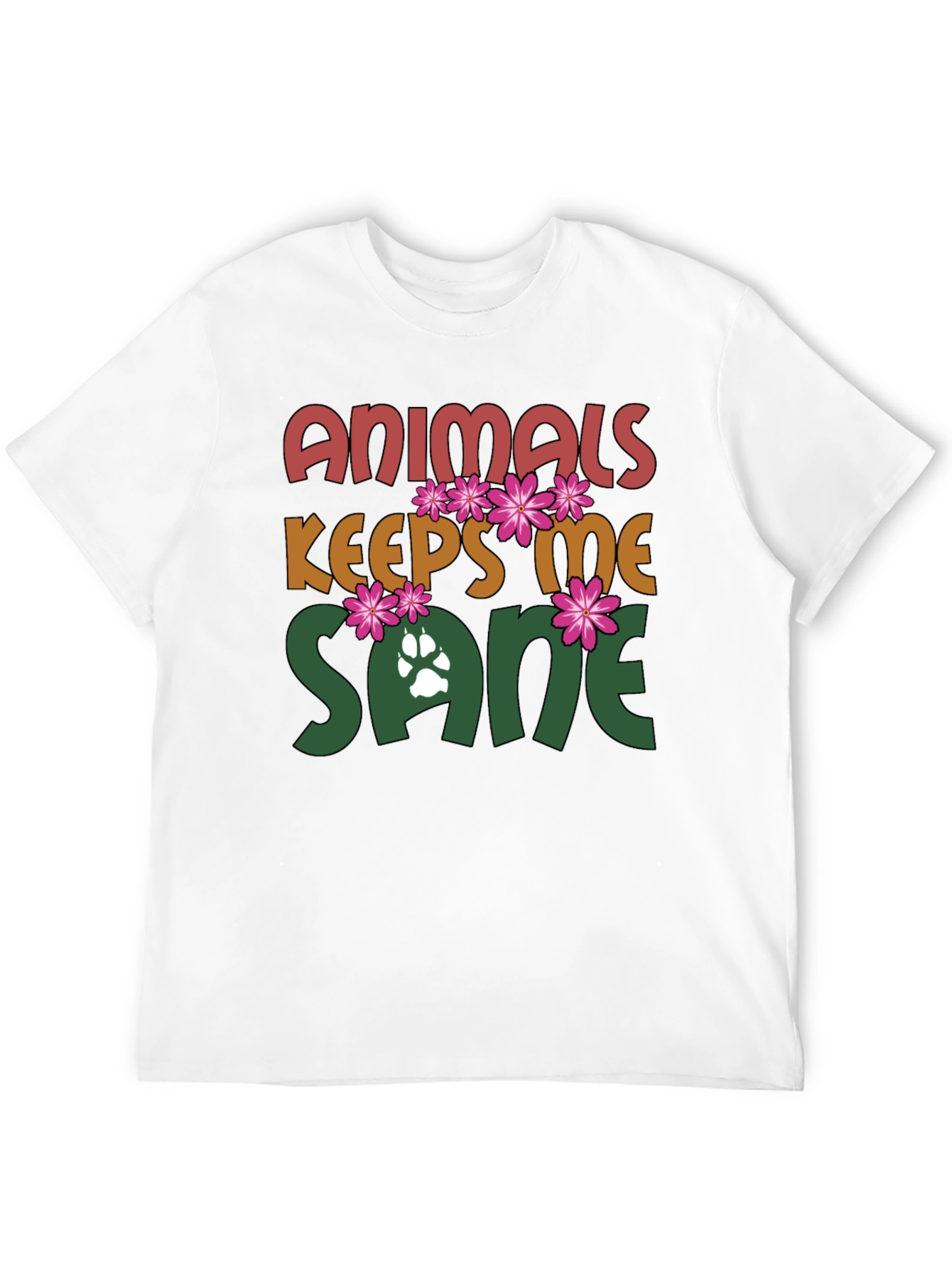 Black Animals Keep Me Sane Graphic Tee view 12