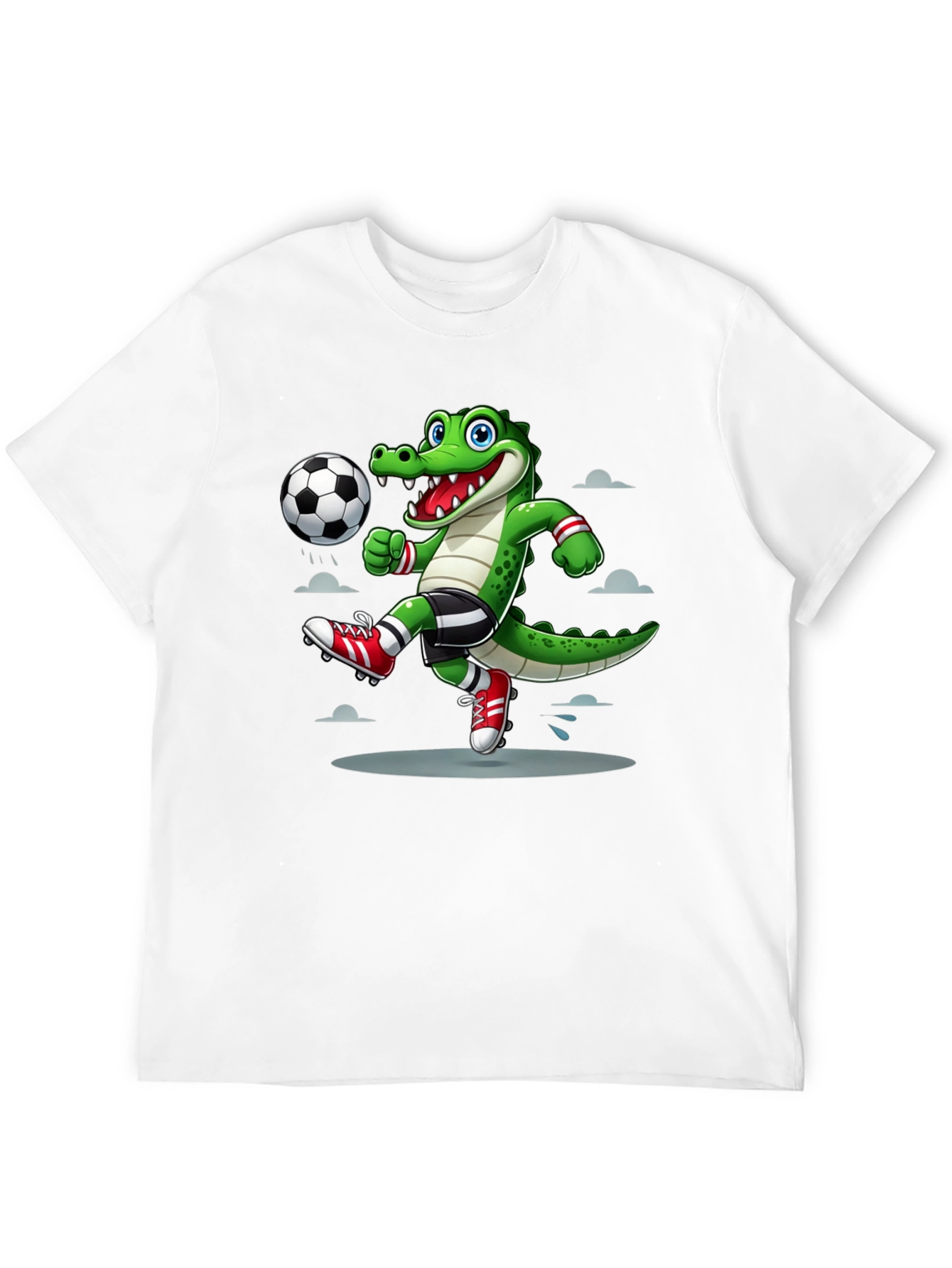 Black Alligator Soccer T-Shirt - Cool Sports Graphic Tee view 12