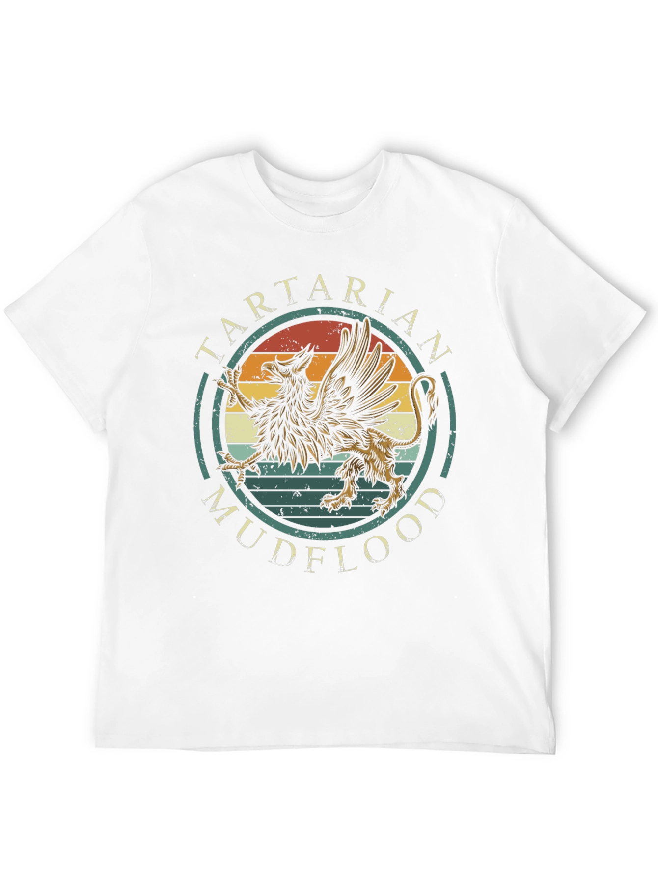 Black Tartarian Mudflood Griffin Graphic Tee - Vintage Style view 12