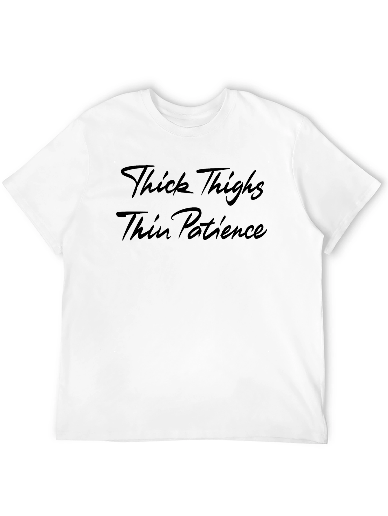 Black Thick Thighs Thin Patience Graphic T-Shirt view 12