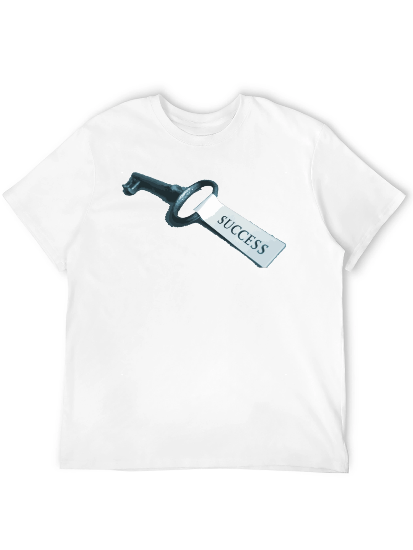 Key to Success Graphic Tee - Black Cotton Blend - 12