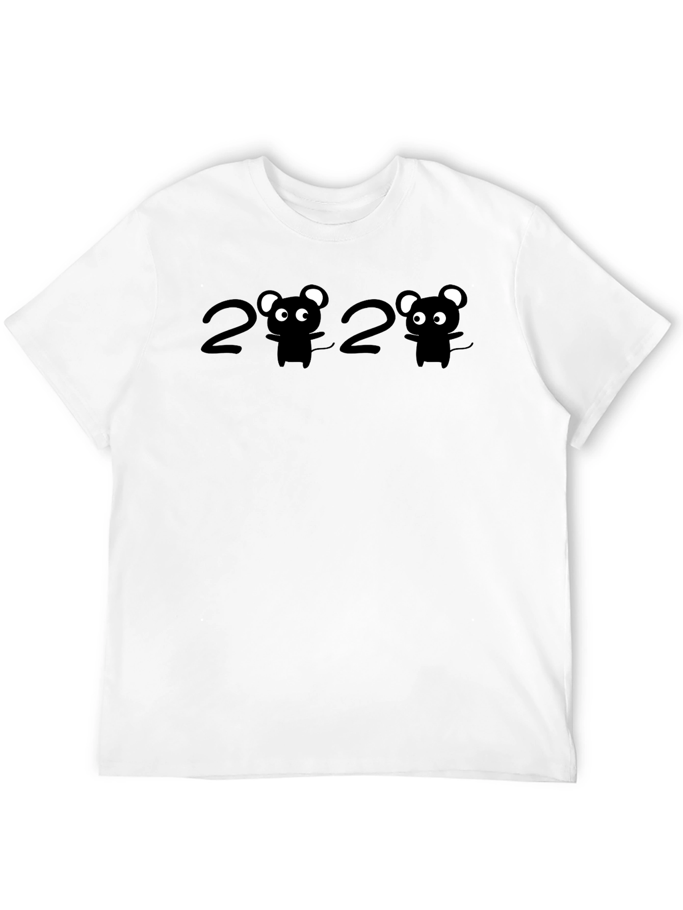Black Cute Mouse 2020 Graphic Black T-Shirt view 12