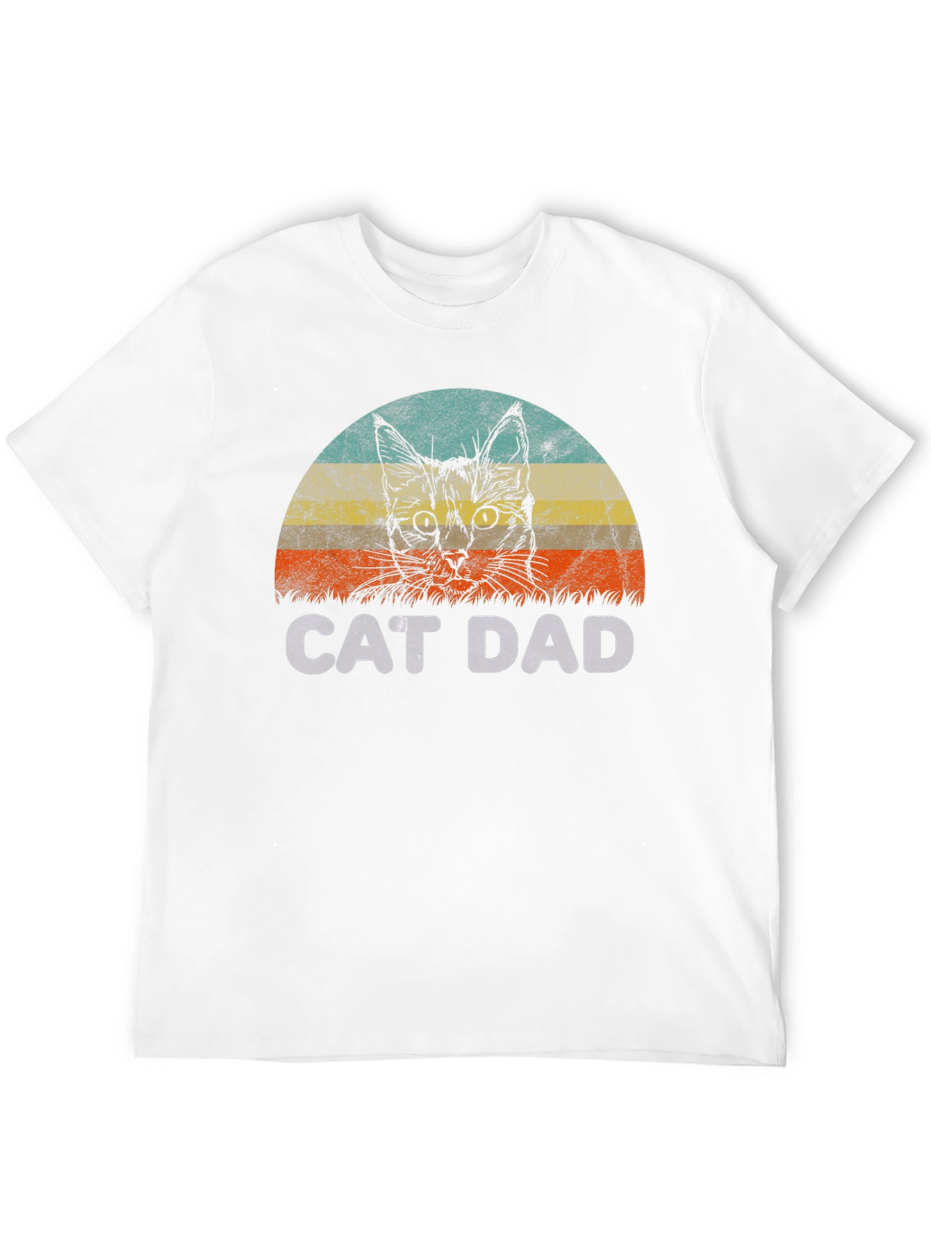 Black Cat Dad Graphic T-Shirt - Vintage Style view 12