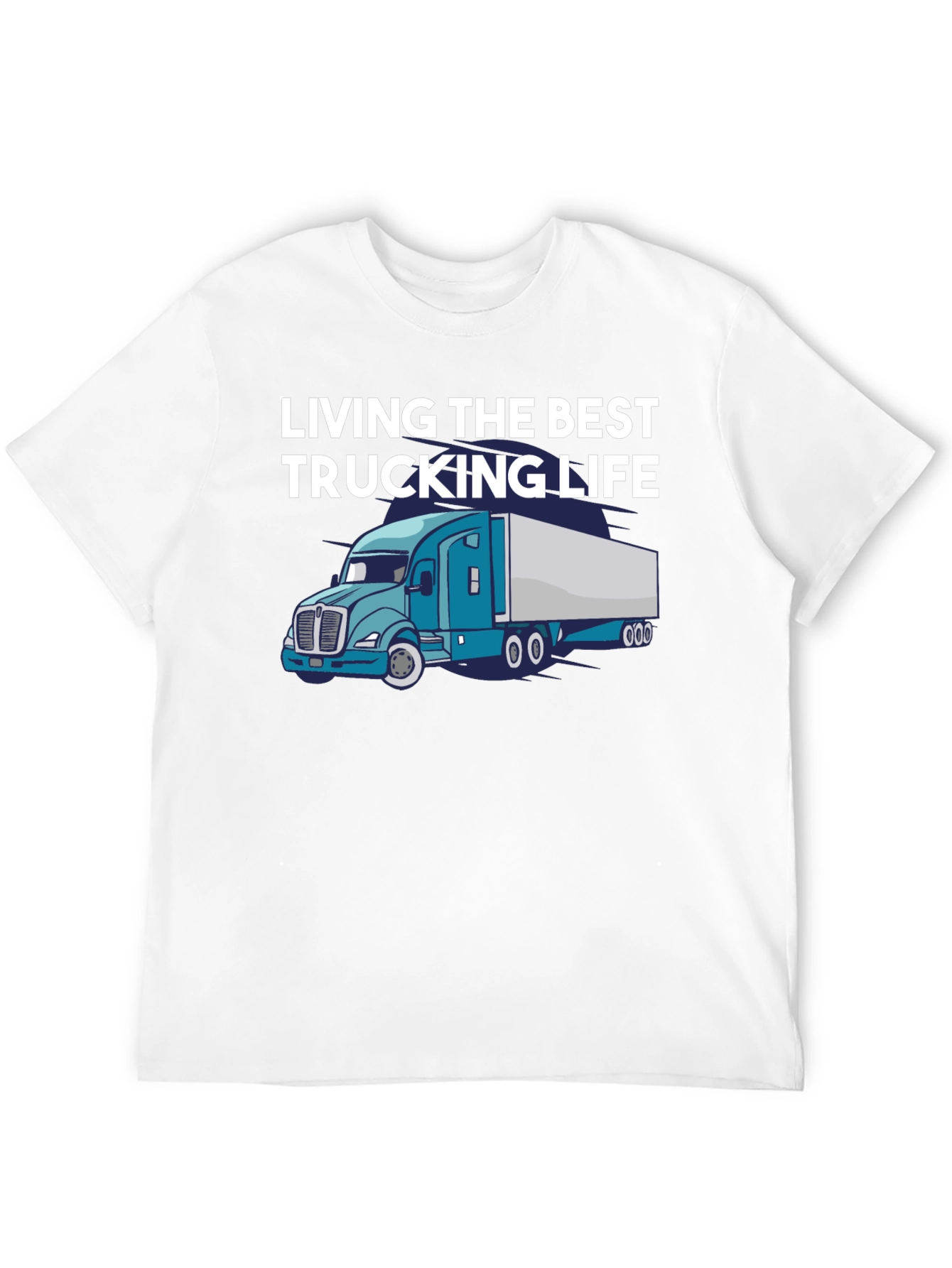 Black Living the Best Trucking Life Tee view 12