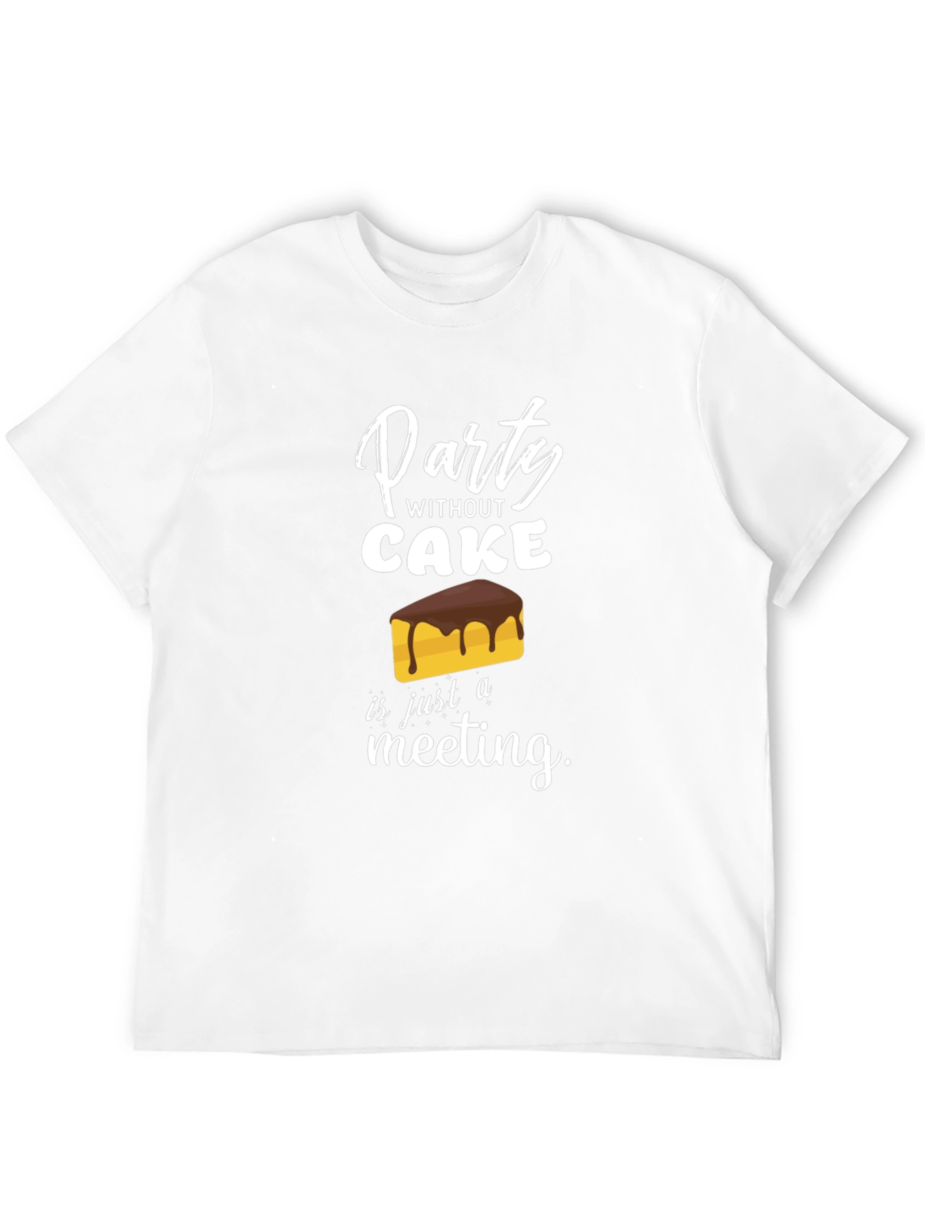 Black Party Without Cake T-Shirt Funny Foodie Tee view 12