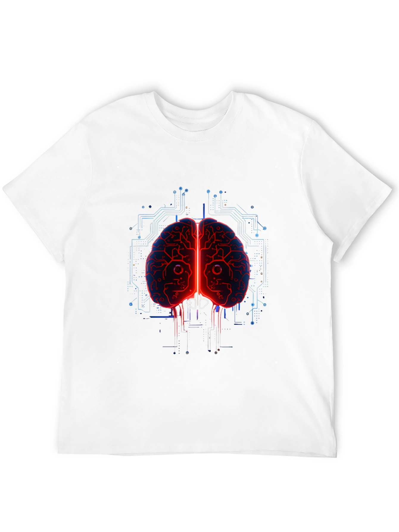 Black Tech Brain Graphic Tee - Black Cotton Blend view 12