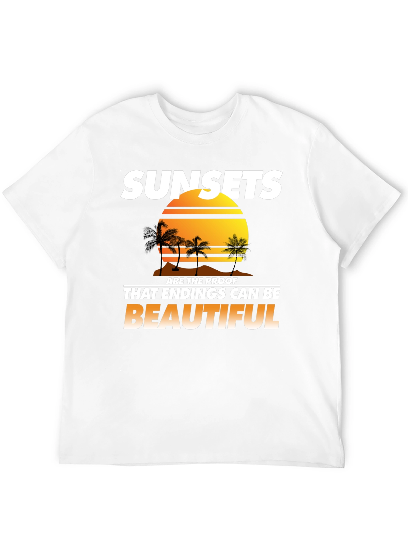Black Sunset Paradise Graphic T-Shirt view 12
