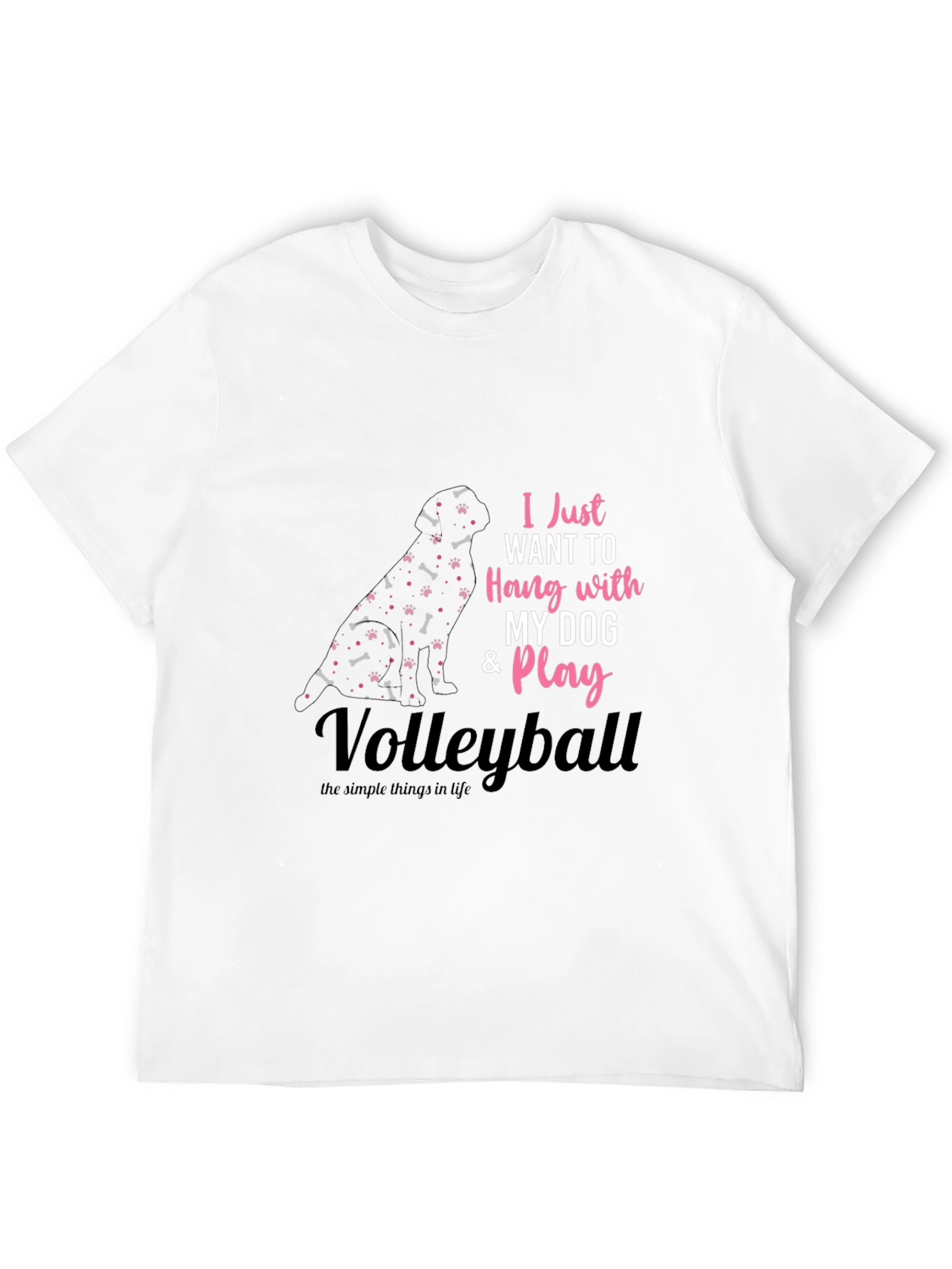 Black Dog Lover Volleyball T-Shirt - Black view 12