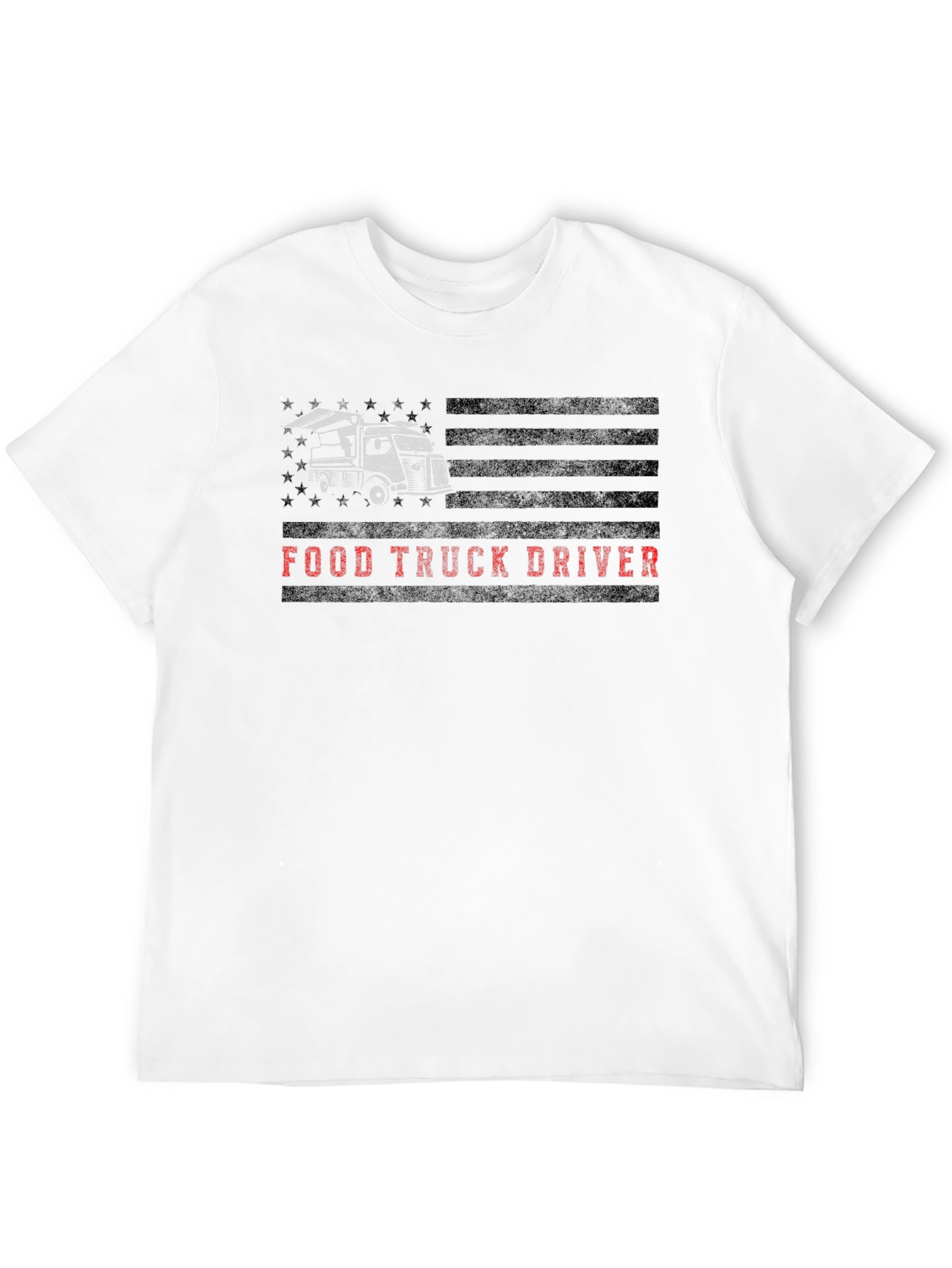 Black Food Truck Driver T-Shirt - Black view 12