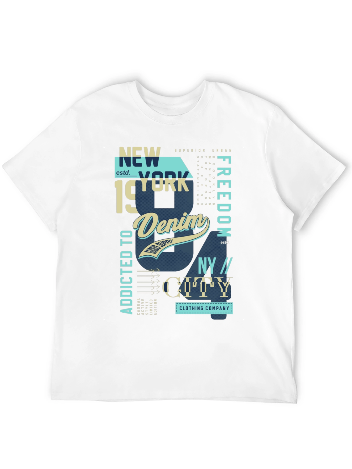Black New York Denim Graphic T-Shirt view 12