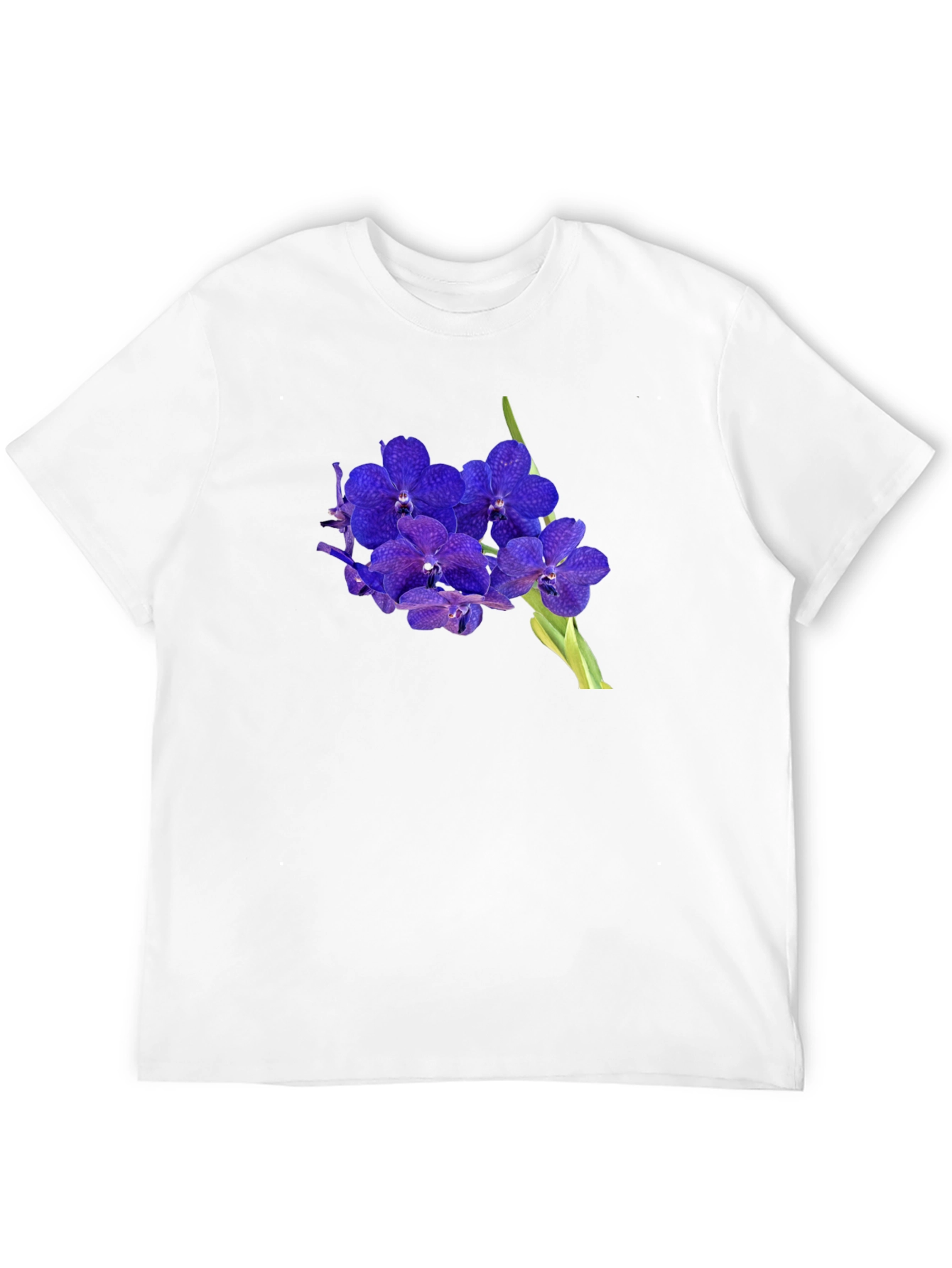 Black Floral Graphic Tee - Stylish Orchid Design view 12