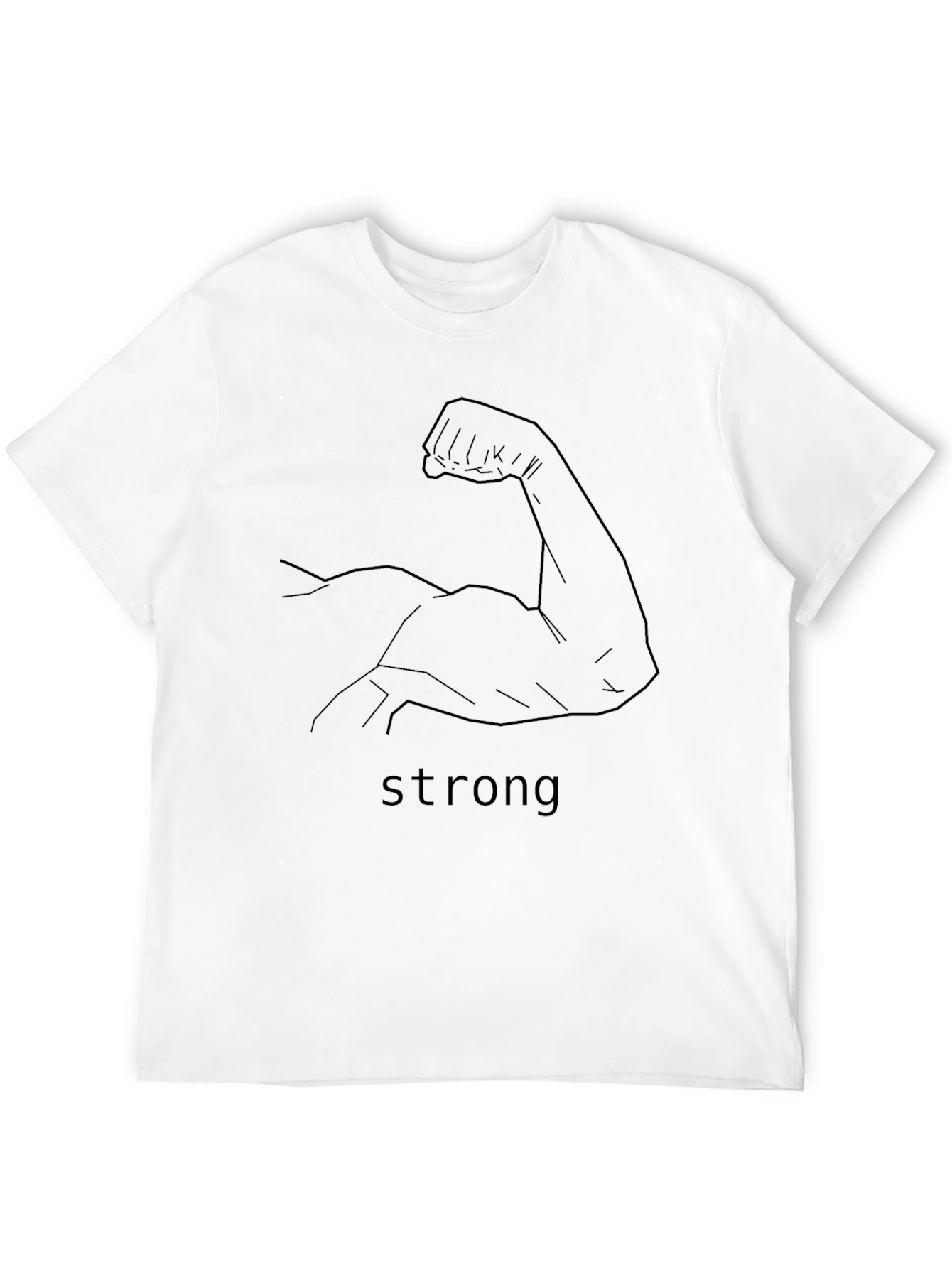 Black Strong Arm Graphic Tee - Black Cotton T-Shirt view 12
