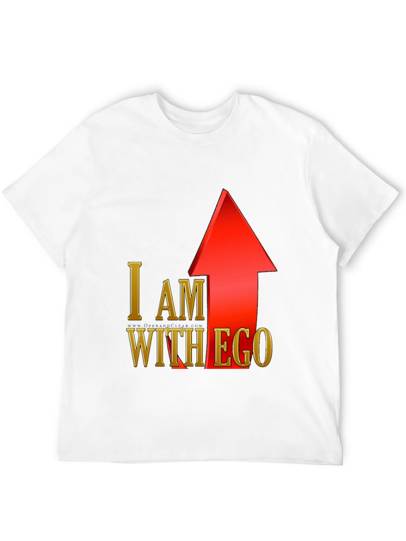 Black I Am With Ego Graphic T-Shirt - Black view 12