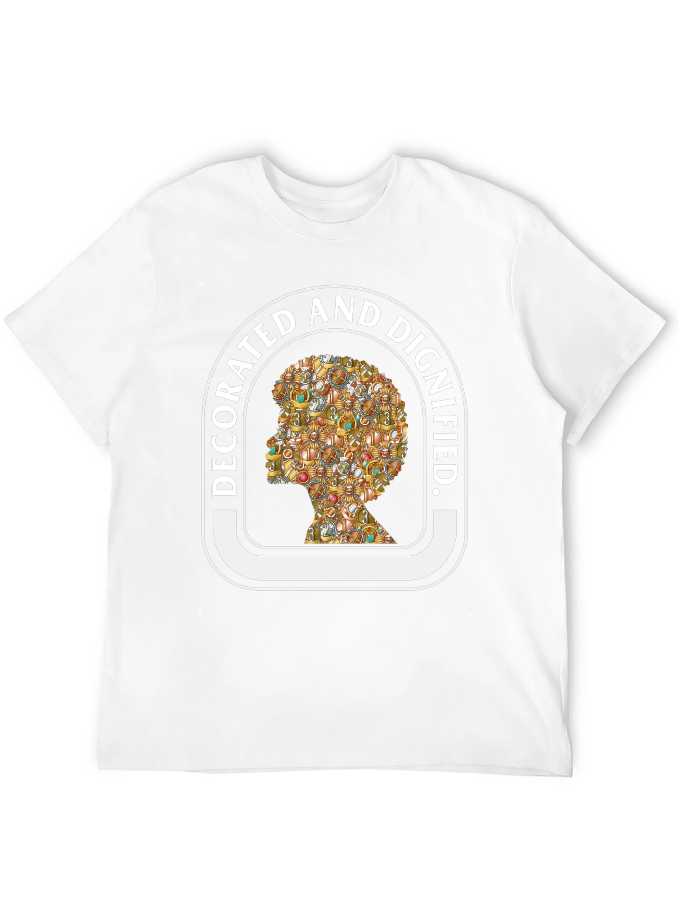 Black Decorated & Dignified T-Shirt - Unisex Black Tee view 12