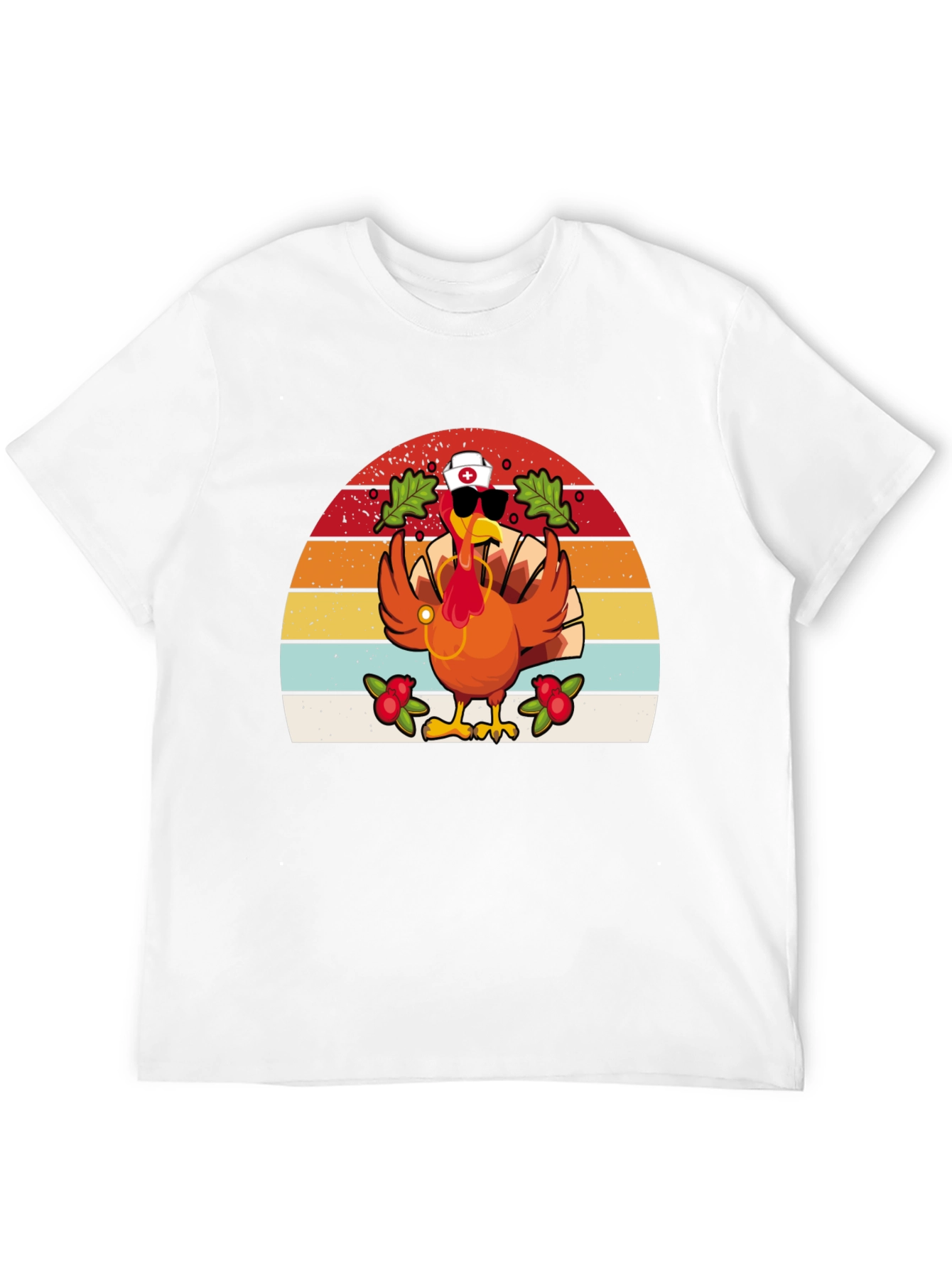 Black Thanksgiving Nurse Turkey T-Shirt view 12