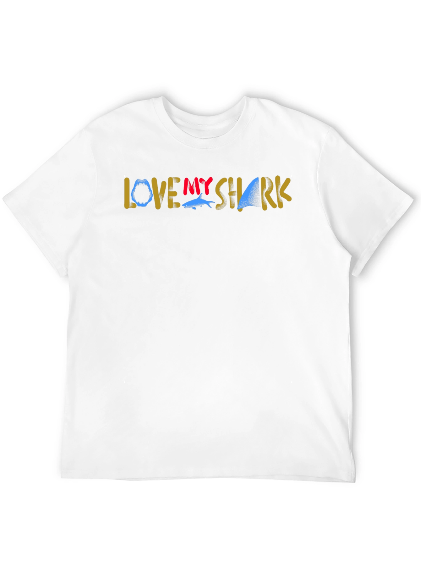 Black Love My Shark Graphic T-Shirt - Black view 12