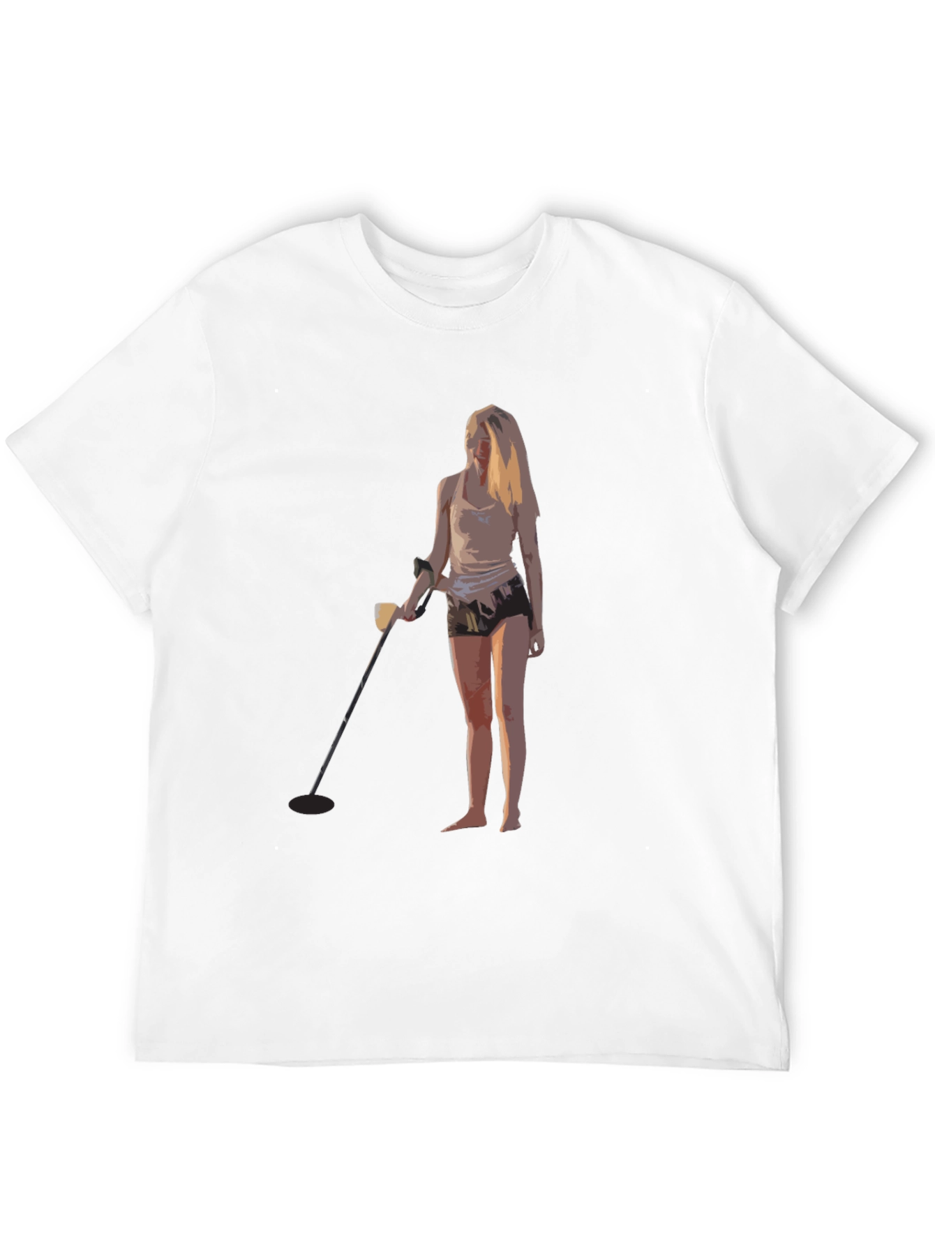 Black Metal Detecting Girl Graphic T-Shirt - Black view 12
