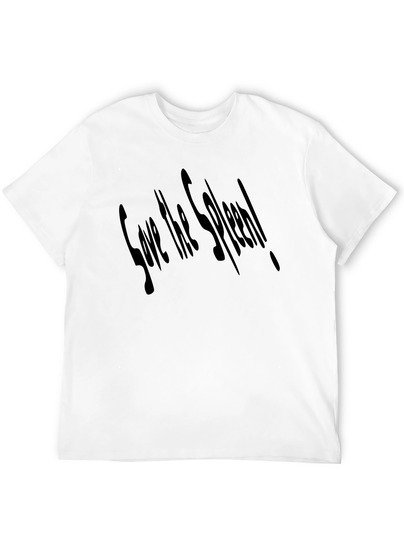 Black Save the Spleen! Men's Black Graphic T-Shirt view 12