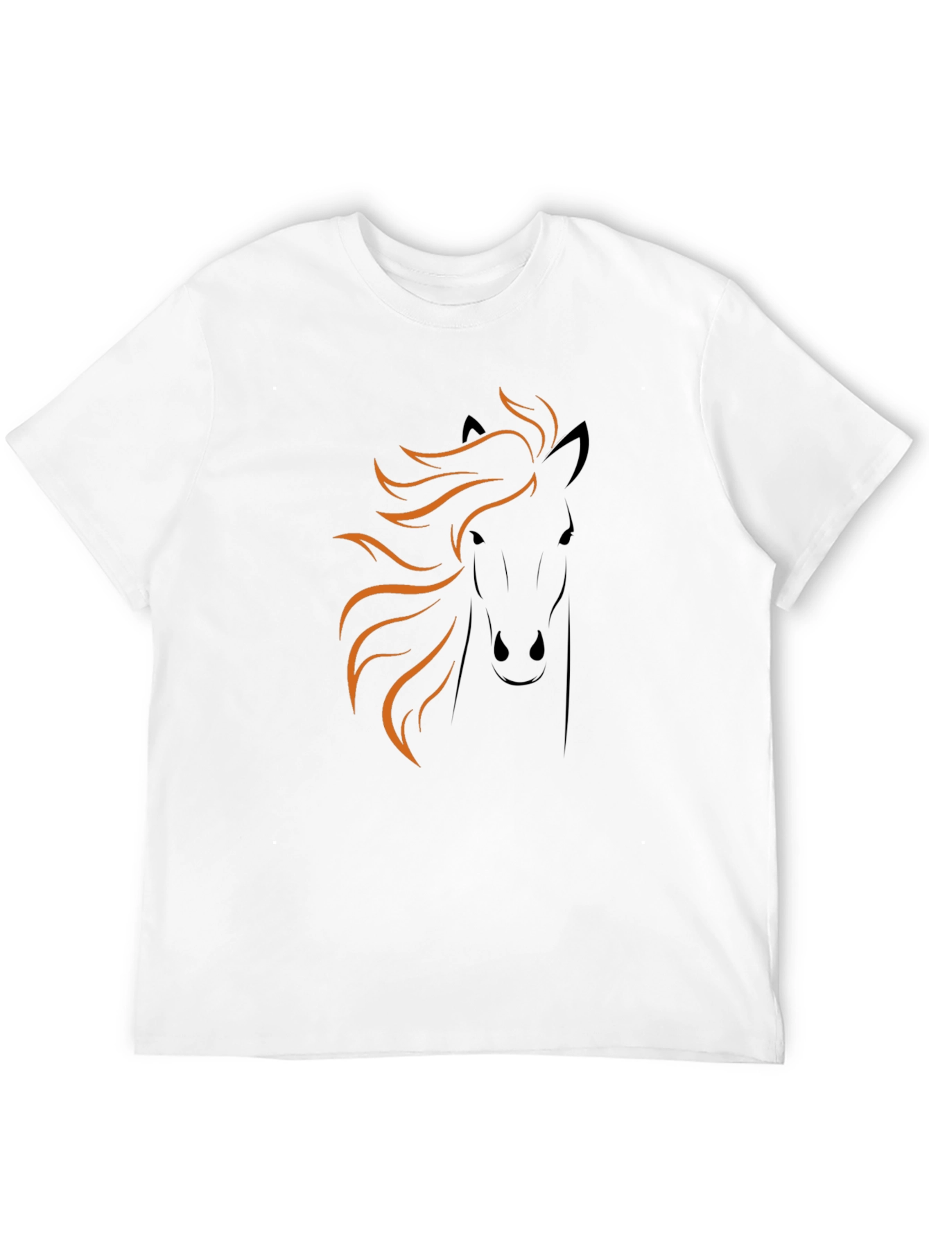 Black Horse Graphic Tee - Black Cotton Blend view 12