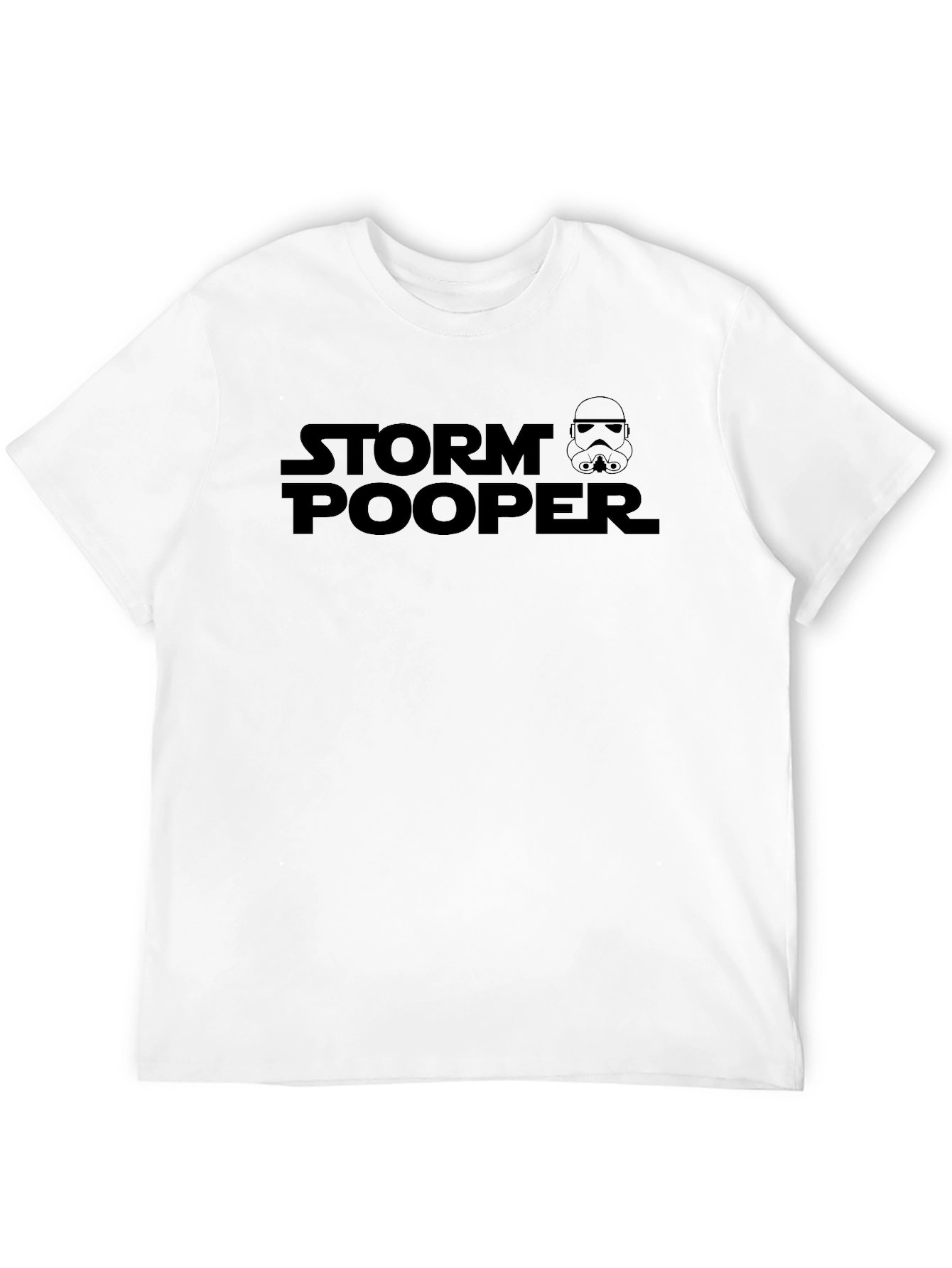 Black Storm Pooper Graphic Tee - Funny Star Wars Parody T-Shirt view 12