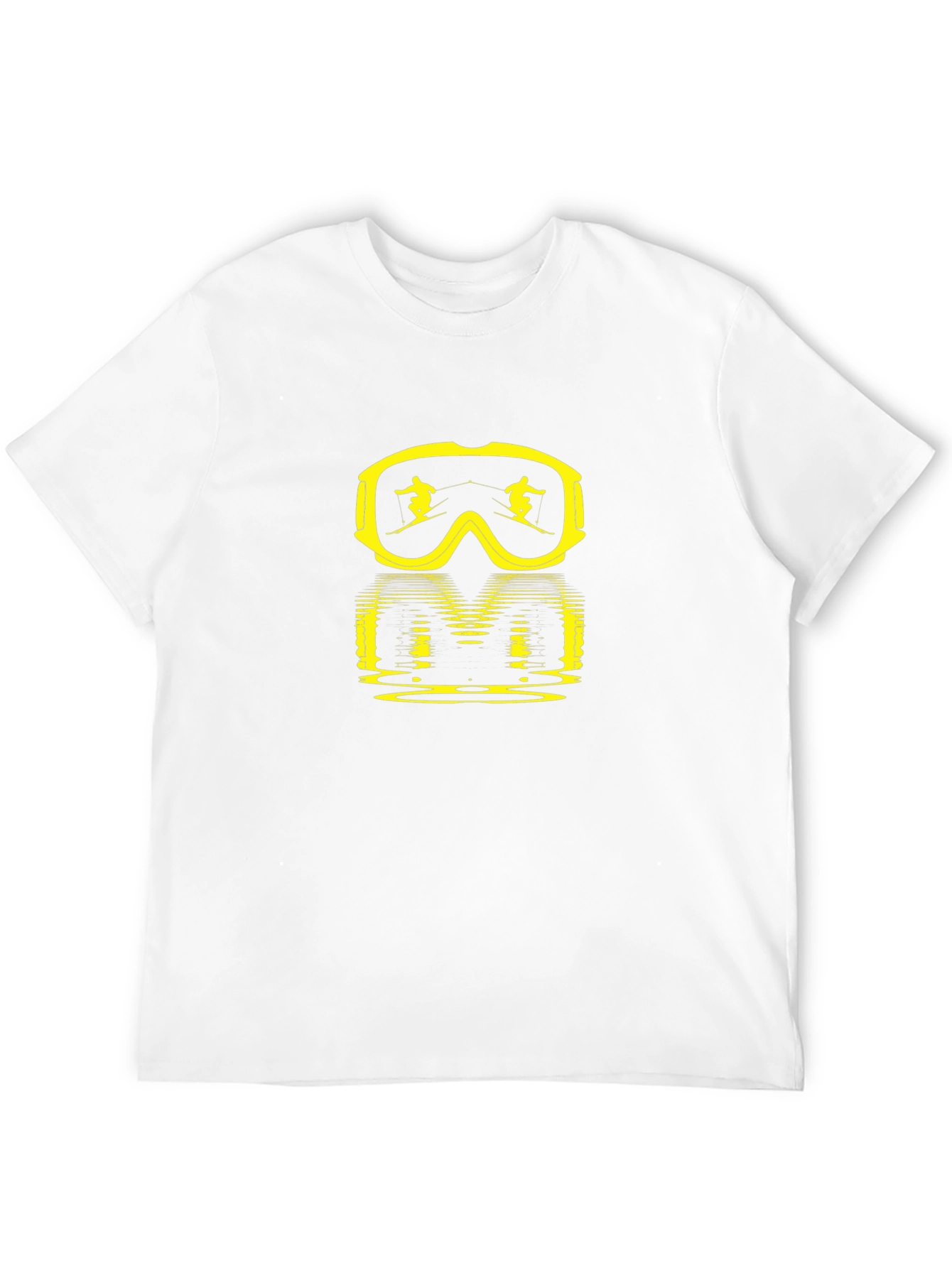 Black Ski Goggles Graphic Tee - Black Cotton Comfort view 12