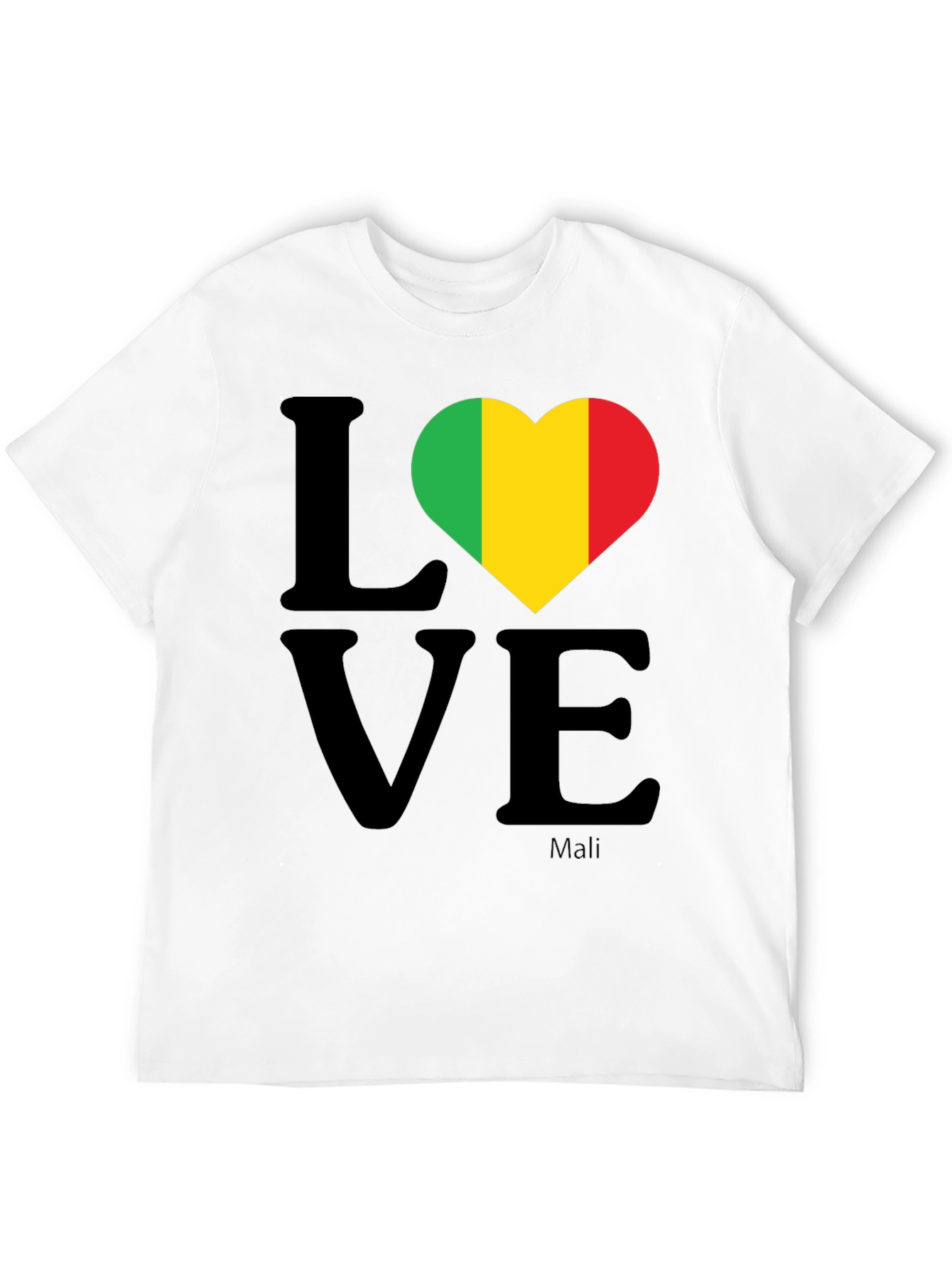 Mali Flag Love T-Shirt - Black - 12